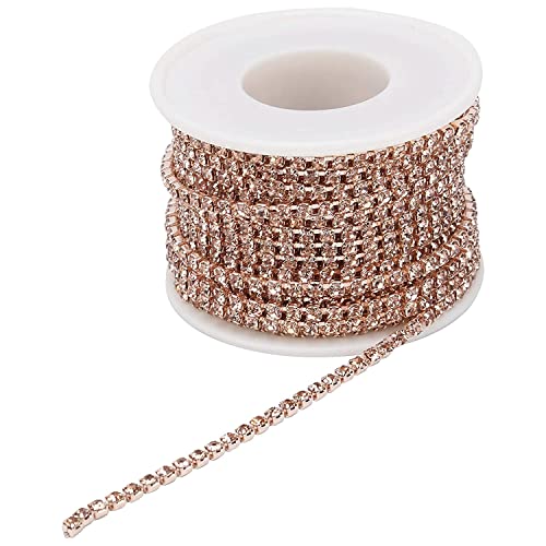 Rose Gold Glass Claw Chain for Jewelry Making - DIY Pendant Necklace Chain for Friends & Family - Perfect for Crafting, Gifts, and Home Decor (SS12)