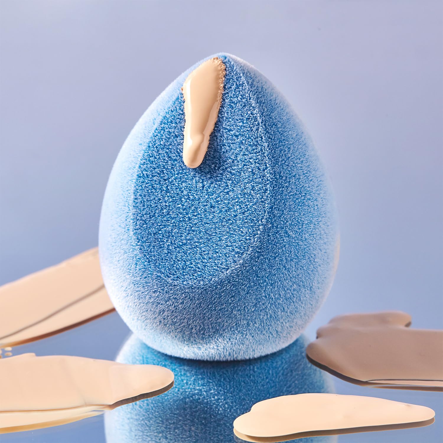 JUNO & Co. Latex-Free Microfiber Makeup Sponge - Dual Layer Blender for Foundation, Powder & Cream - Velvet Love Bundle | Perfect for Flawless Airbrush Finish & Everyday Makeup Application