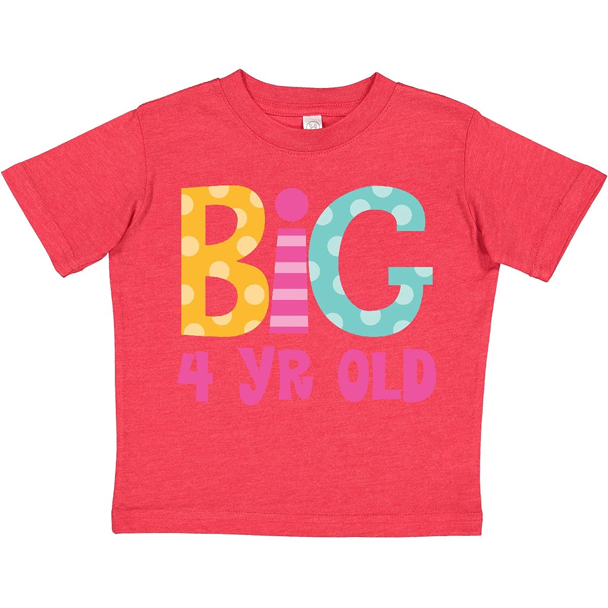 Inktastic 4th Birthday Big 4 Year Old Toddler T-Shirt - Cute Birthday Outfit for 4 Year Old Boys & Girls - Perfect for Birthday Parties, Photo Shoots & Special Celebrations