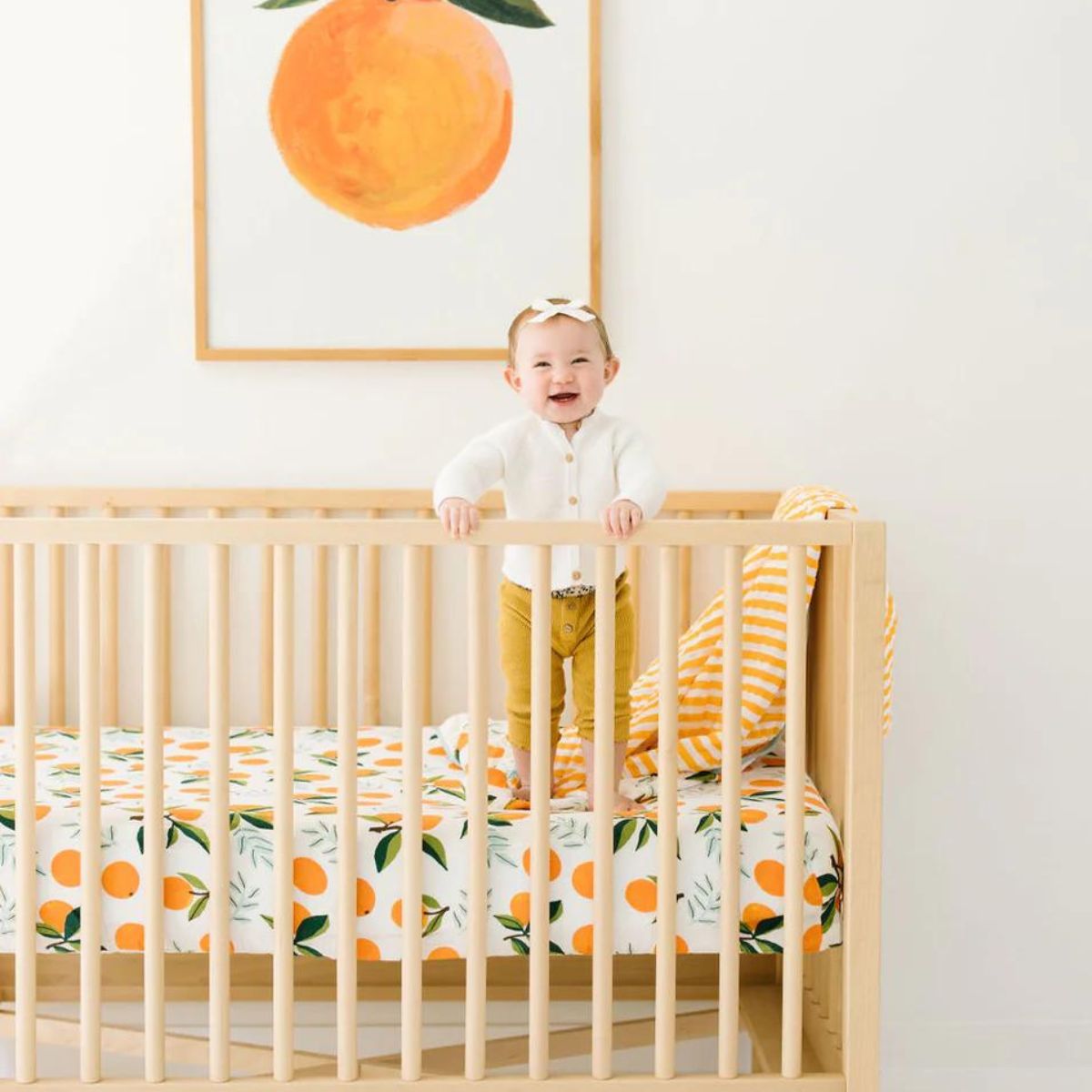 Soft Organic Cotton Muslin Crib Sheet - Breathable Baby Crib Fitted Sheet for Nursery, Toddler & Infant Bed - Perfect for Daycare, Travel & Home Use