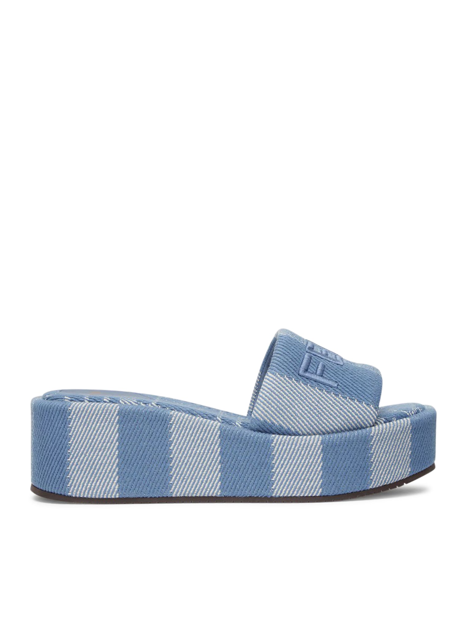 FENDI Sunshine Platform Slippers - Women's Luxury Slide Sandals for Summer, Beach, and Poolside Relaxation
