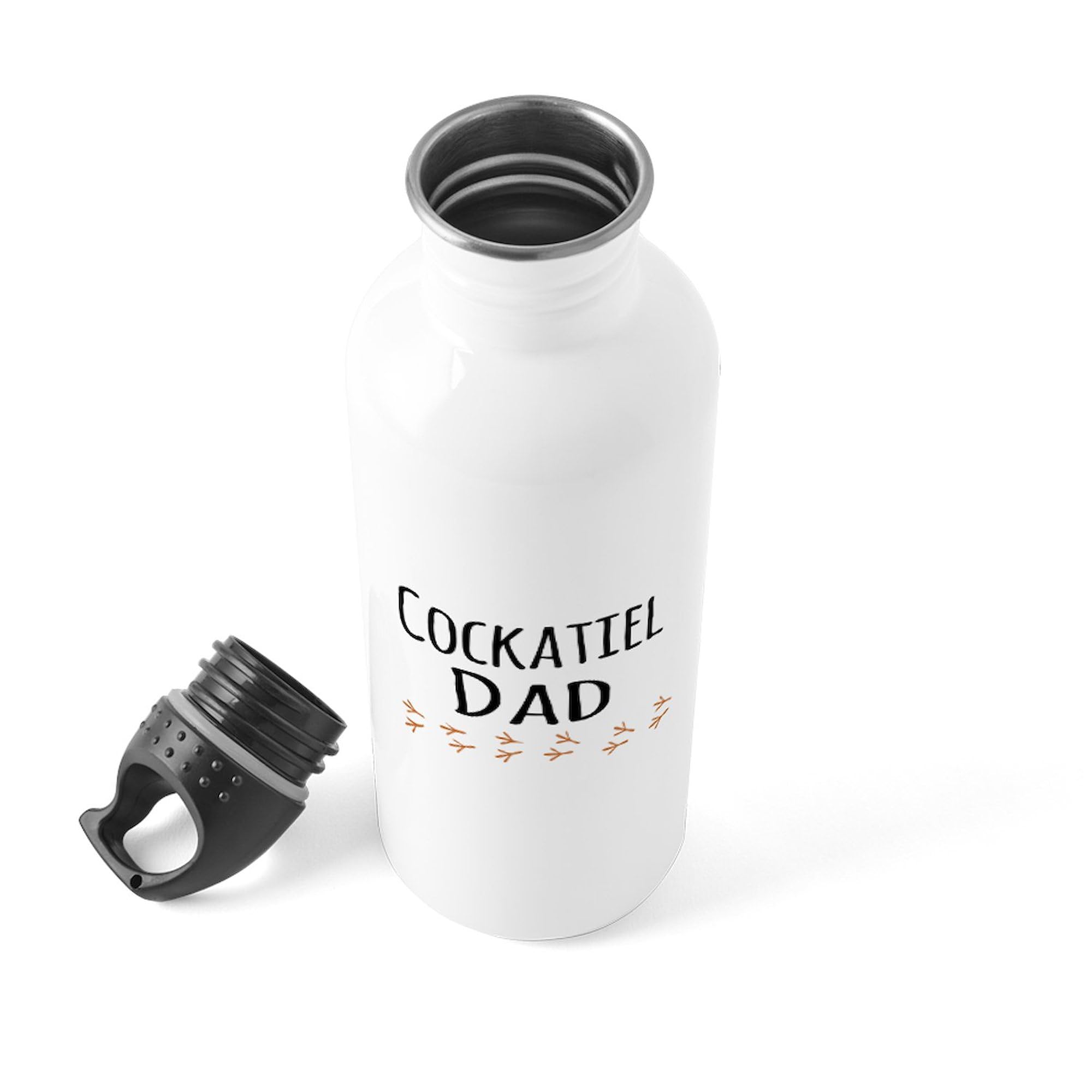 Cockatiel Dad Stainless Steel Water Bottle 1.0L (34 oz) - Insulated, Leak-Proof & BPA-Free - Perfect for Bird Lovers, Outdoor Activities & Office Use