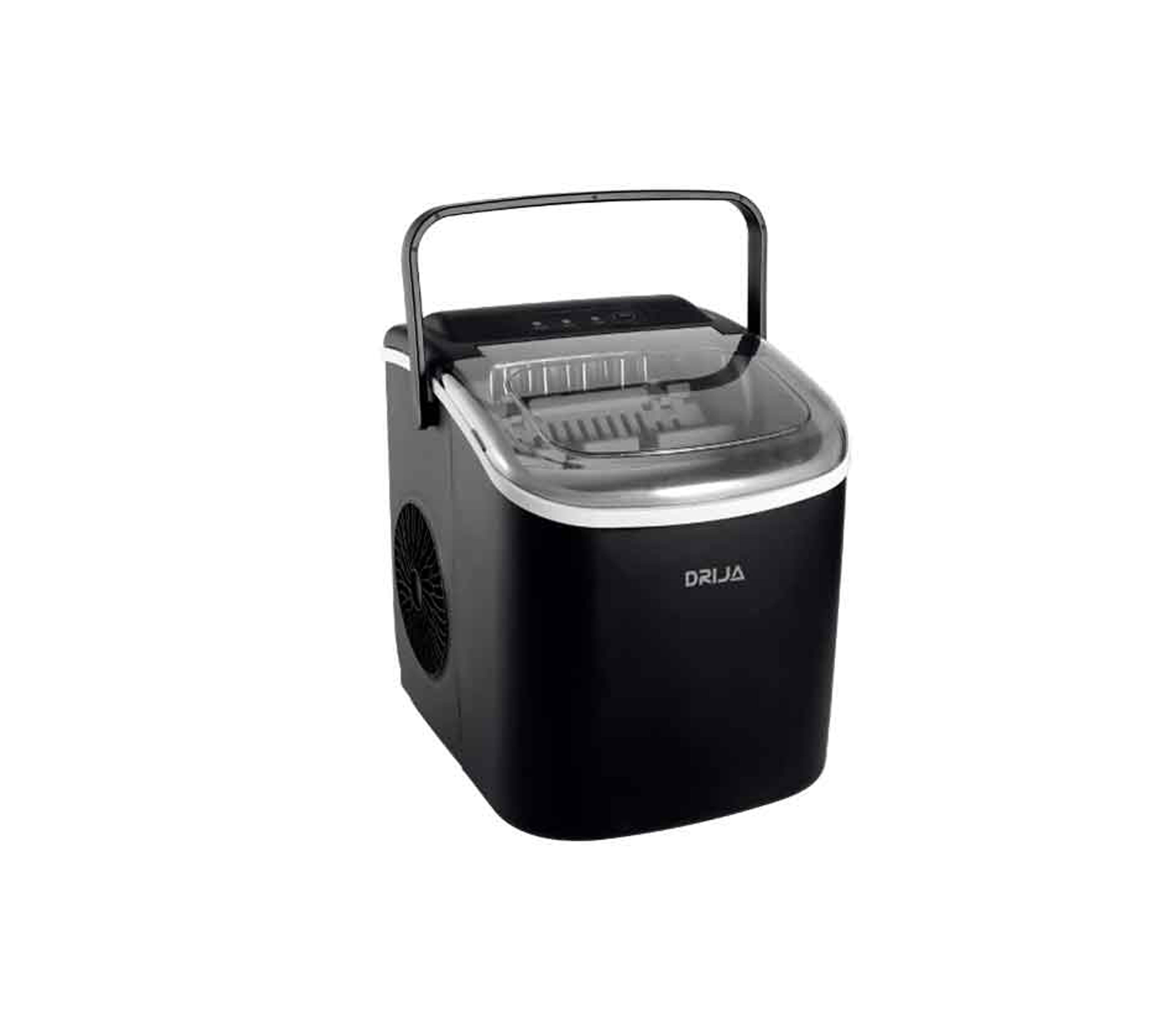 12kg/24Hrs Black Ice Maker Machine for Home & Commercial Use - Perfect for Parties, Restaurants, and Outdoor Events
