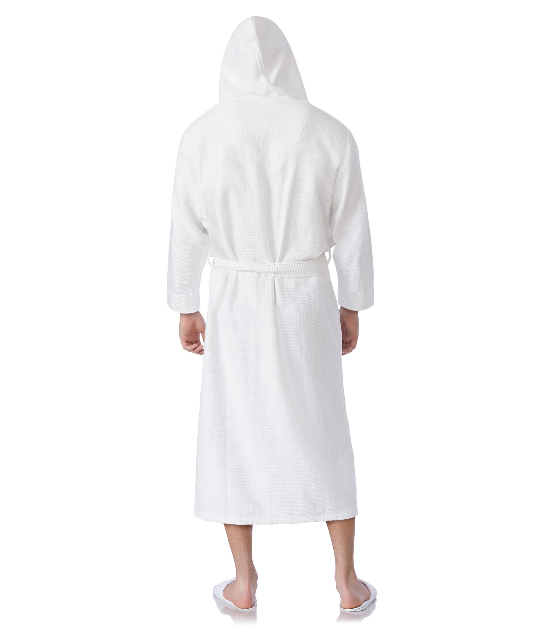 Soft Plush Hooded Waffle Terry Robe for Women & Men - Cozy Bathrobe for Spa, Lounge & Home Relaxation