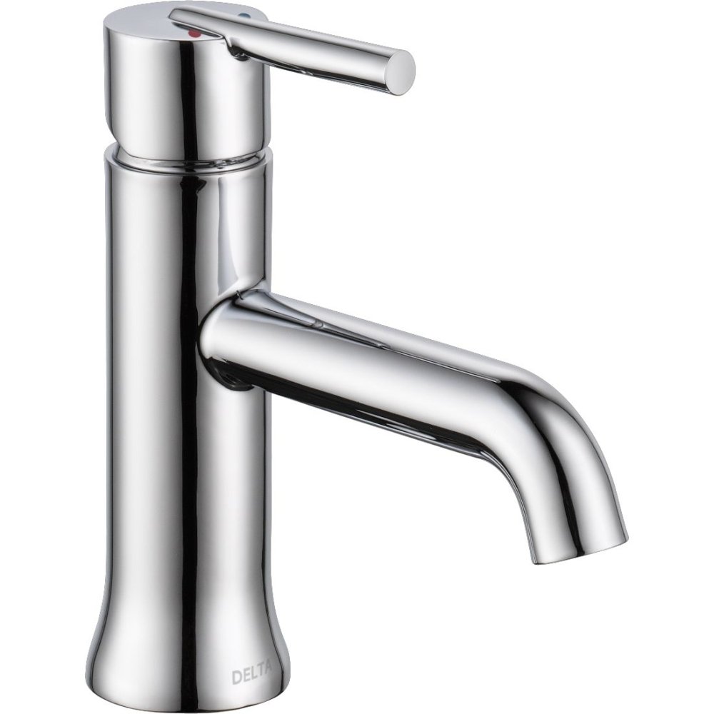 Delta Trinsic Single Hole Bathroom Faucet - Chrome 559LF-LPU - Single Handle Bathroom Sink Faucet for Modern Vanities & Powder Rooms - Perfect for Home, Hotel & Commercial Use