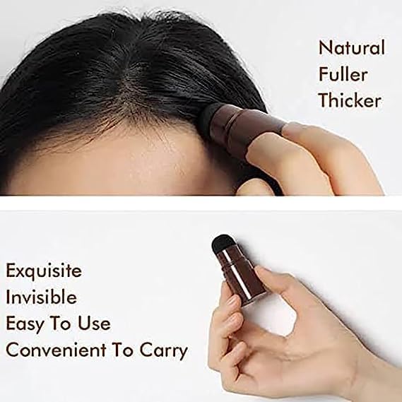 JBz HairLine Powder for Thinning Hair - Black, Brown, Light Brown | 24g Waterproof Hair Root Concealer | Quick Root Touch-Up Stick with Sponge Applicator | Hair Shading & Shadow Powder for Bald Spots & Receding Hairline | Perfect for Daily Use, Travel & Special Occasions