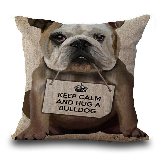 Bullfight Dog Pillows - Soft & Comfortable Pet Bed for Small Dogs - Perfect for Home, Office, or Travel Use