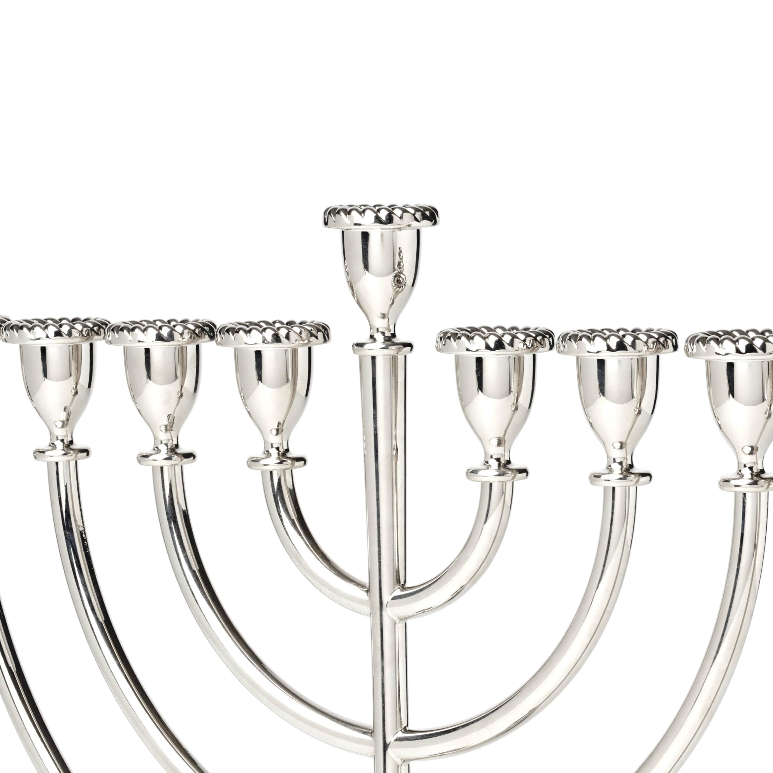 Reed And Barton 896613 Roseland Silver Menorah - Elegant Hanukkah Candle Holder for Jewish Holiday Decor & Home Celebration