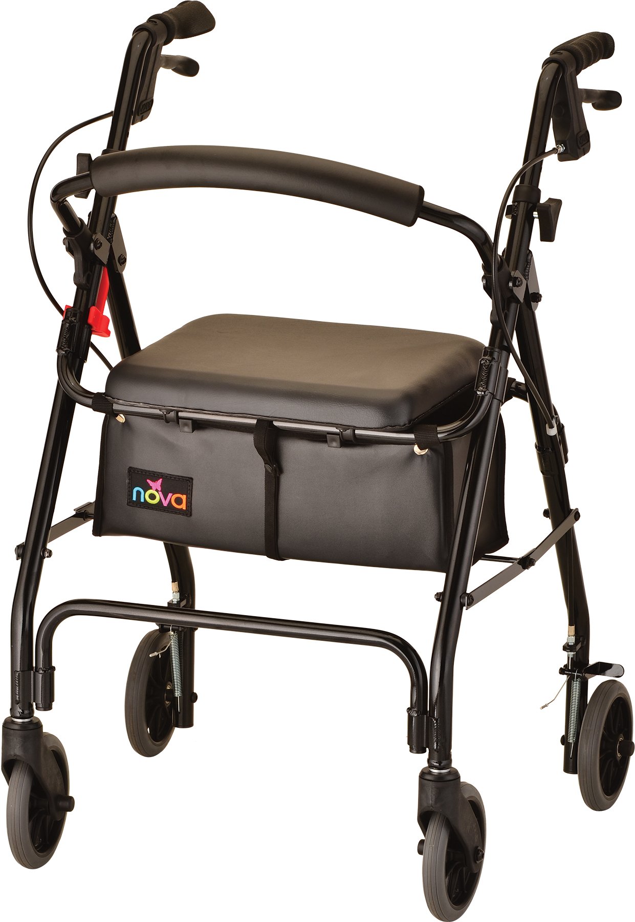 NOVA GetGo Classic Rollator Walker - Standard Size Rolling Walker for Adults 5'4