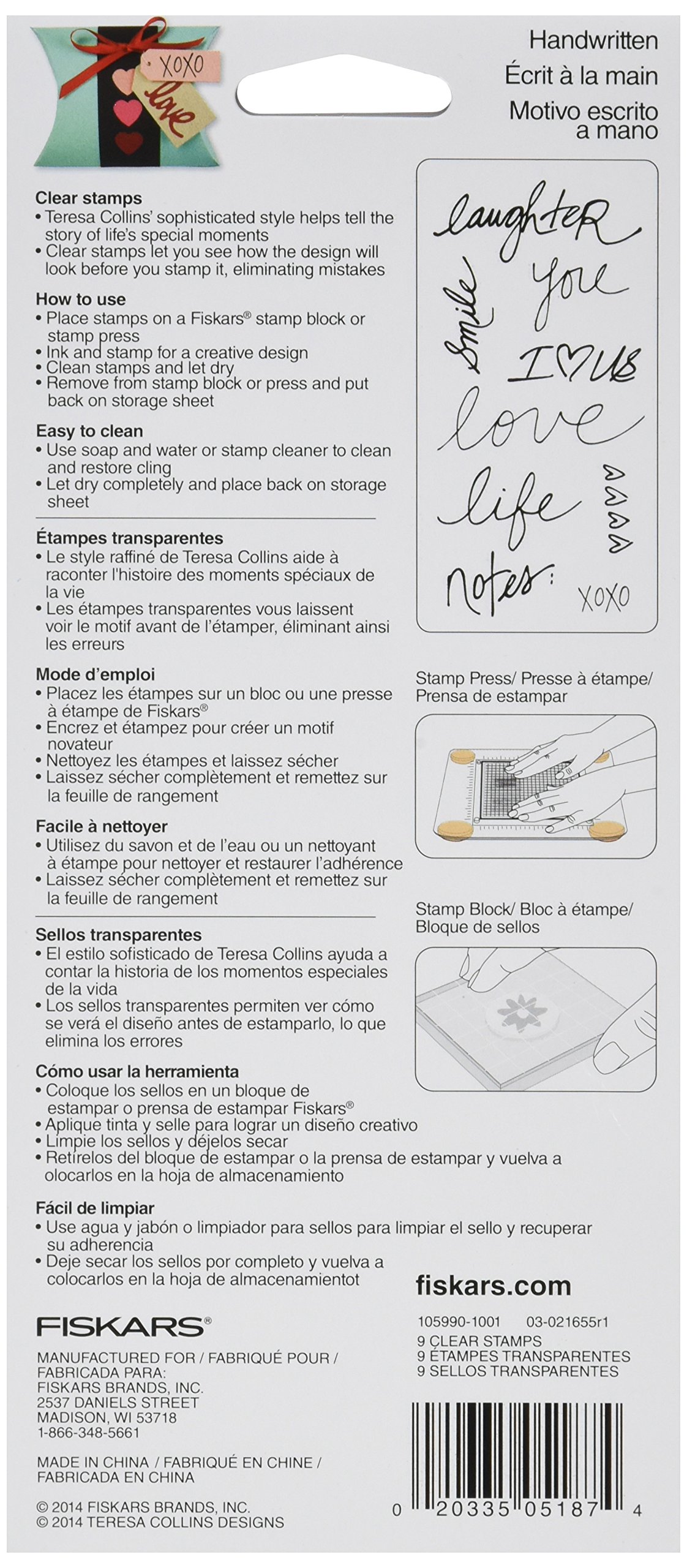Fiskars Teresa Handwritten Clear Stamps for Scrapbooking - 4