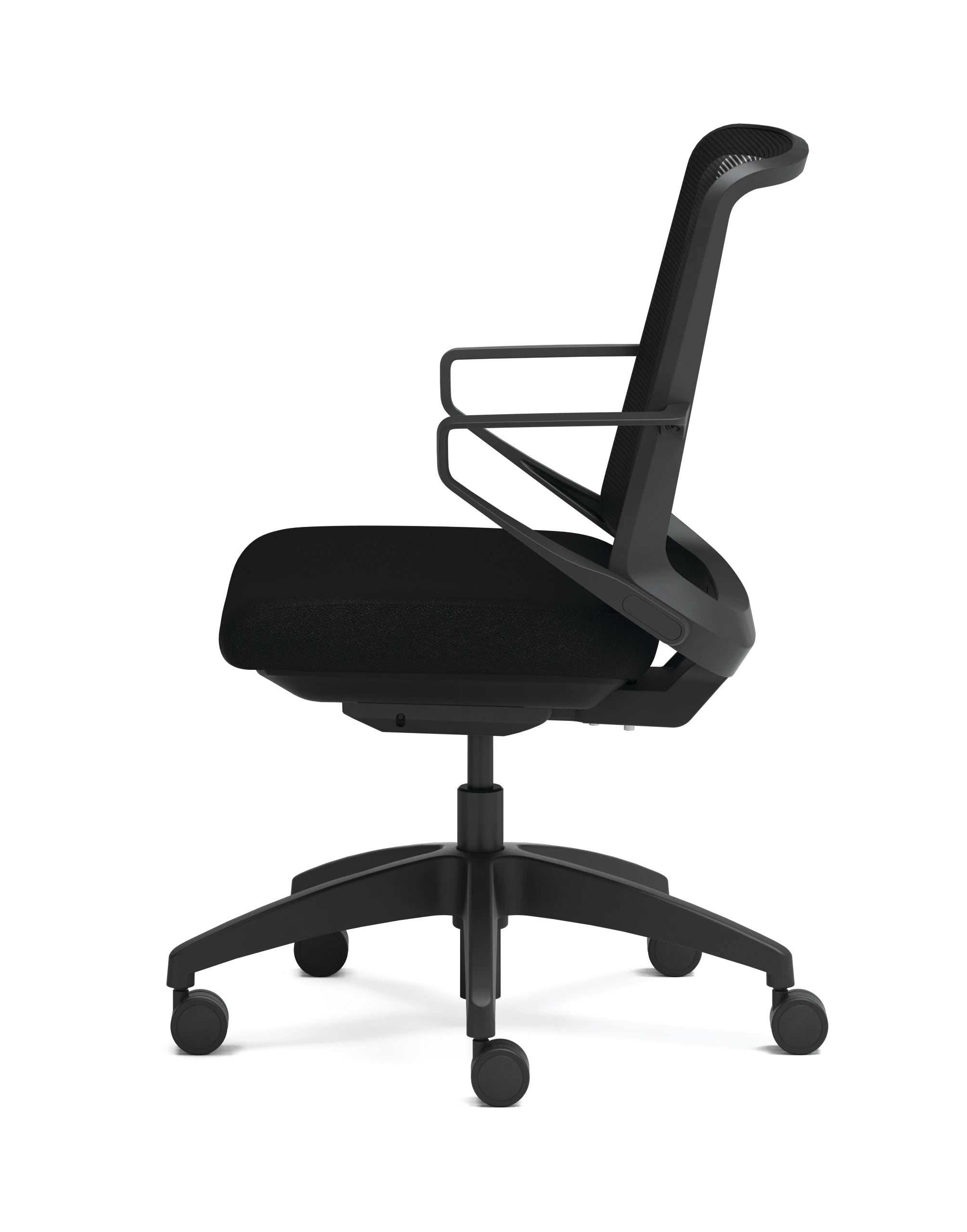 Ergonomic Cliq Office Chair with Synchro Tilt Mechanism - Basalt Fabric & Black Designer Frame for Home Office, Gaming, and Workspace Comfort