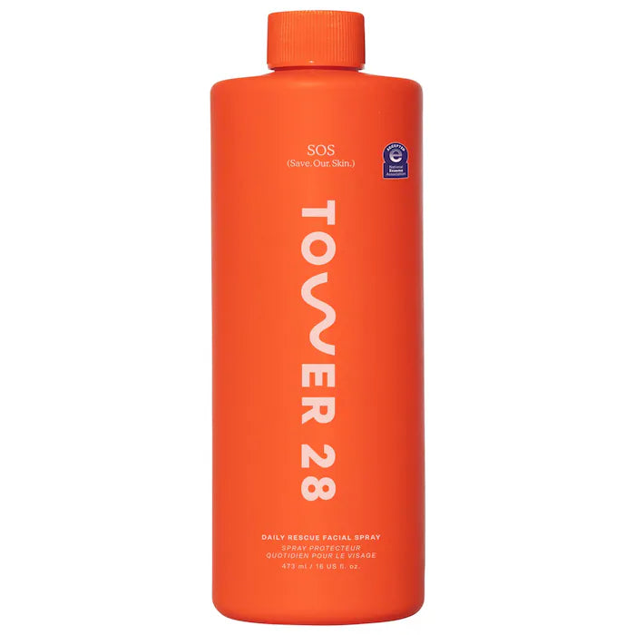 Tower 28 SOS Daily Rescue Facial Mist | Hydrating & Soothing Face Spray for Dry, Sensitive Skin | Perfect for On-The-Go Refreshment, Post-Workout Recovery & Makeup Setting