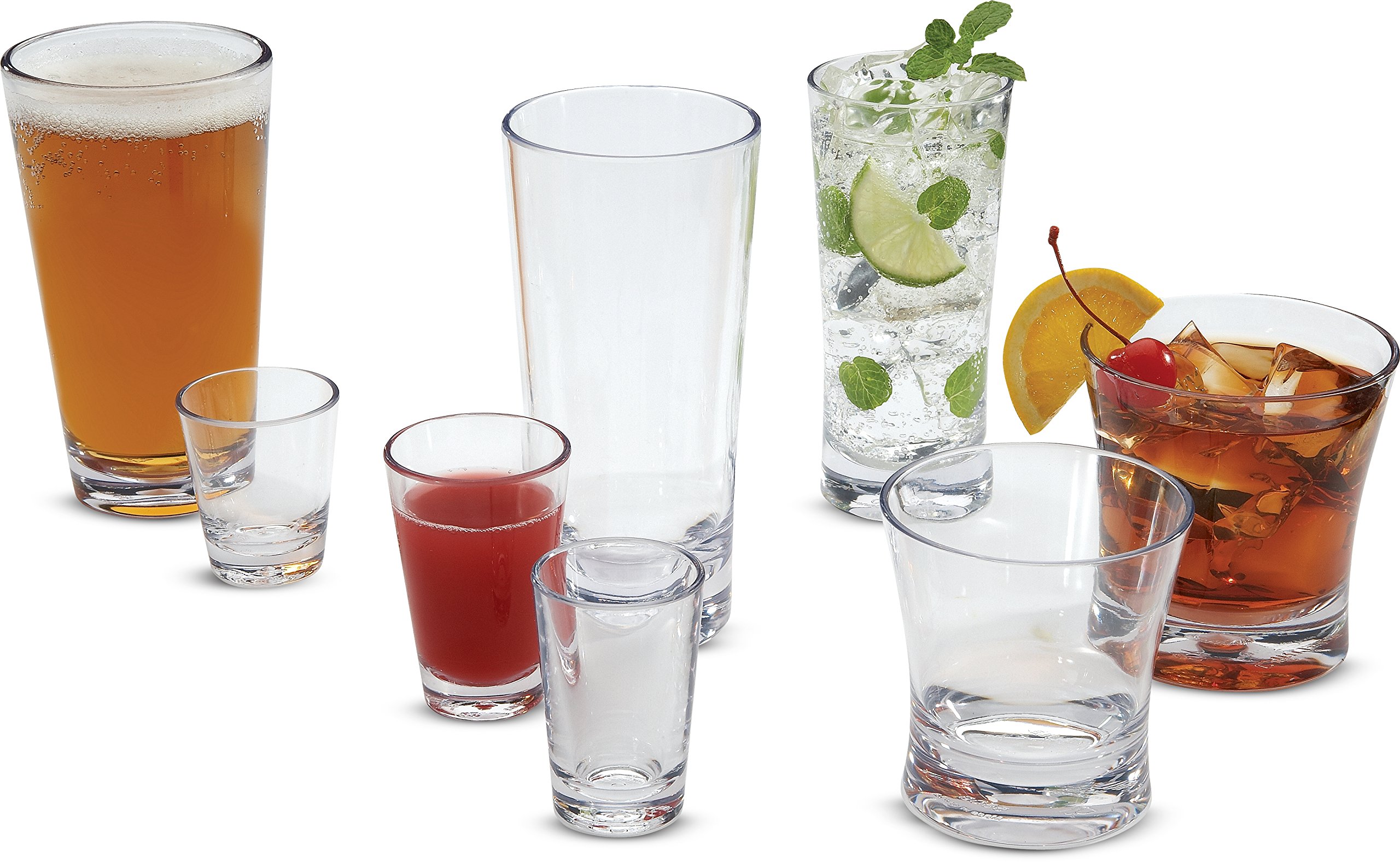 Carlisle FoodService 3 oz Clear Plastic Alibi Shot Glass - Dessert Glass for Restaurant, Kitchen & Bar - Durable & Reusable (Pack of 24) - Perfect for Cocktails, Desserts & Party Serving