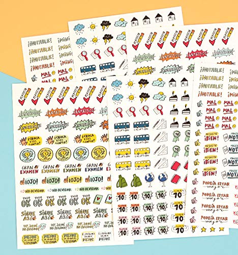 Teacher Diary Stickers - Fun & Motivational Planner Stickers for Educators, Classroom Organization, Bullet Journaling & Lesson Planning