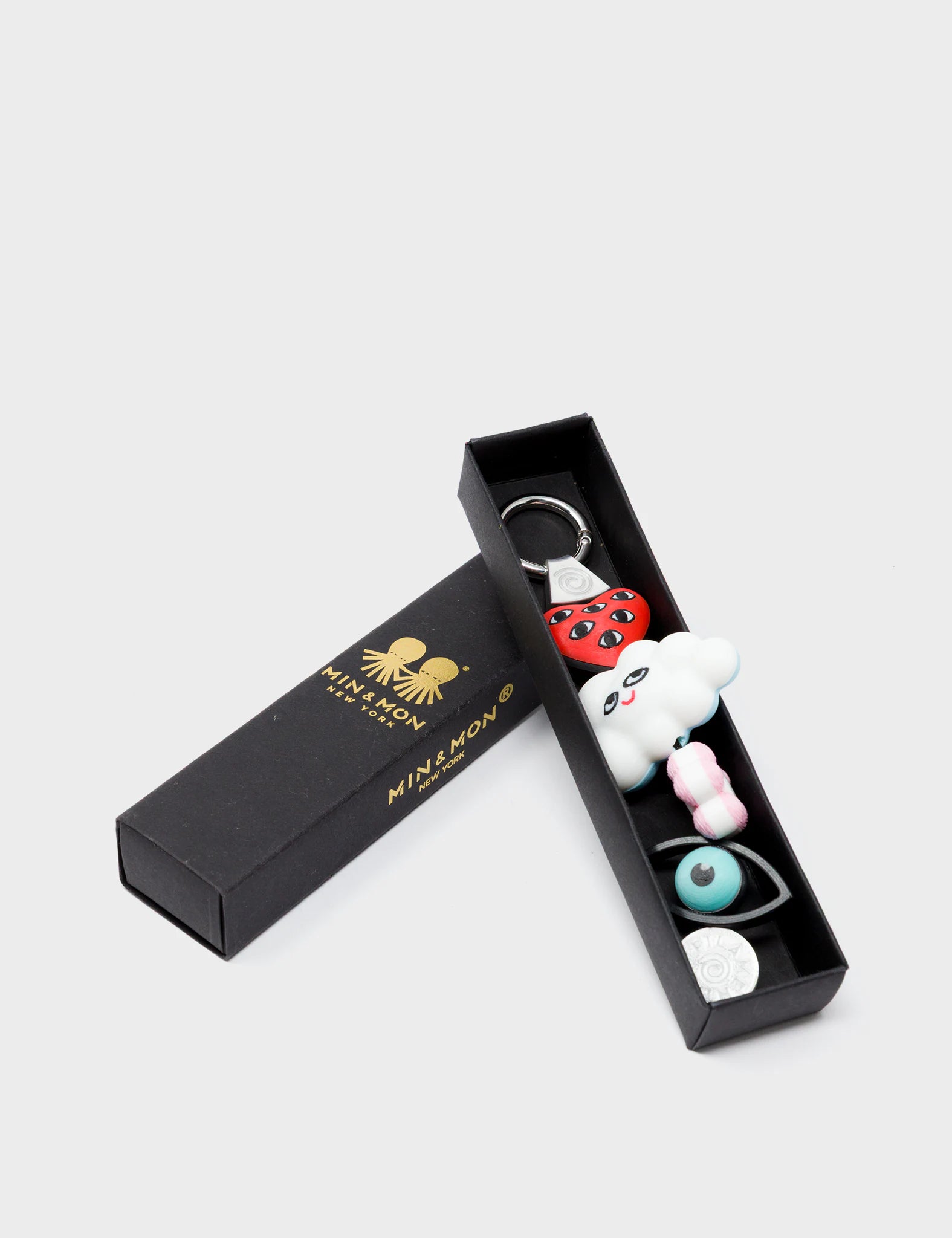 3D Printed Bioplastic Keychain - Cloudette Charm in Red & Pink | Cute Accessory for Backpacks, Keys & Gifts