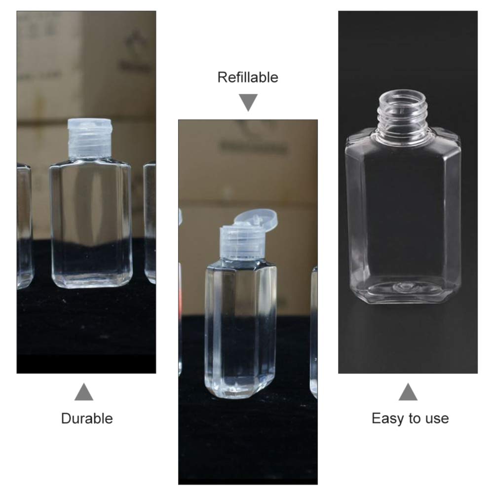 EXCEART 20 Pack Empty Travel Bottles Set - Leak Proof Clear Plastic Spray Bottles for Toiletries, Lotion & Cosmetics | Portable Refillable Containers for Airplane, Gym, Camping & Vacation Essentials