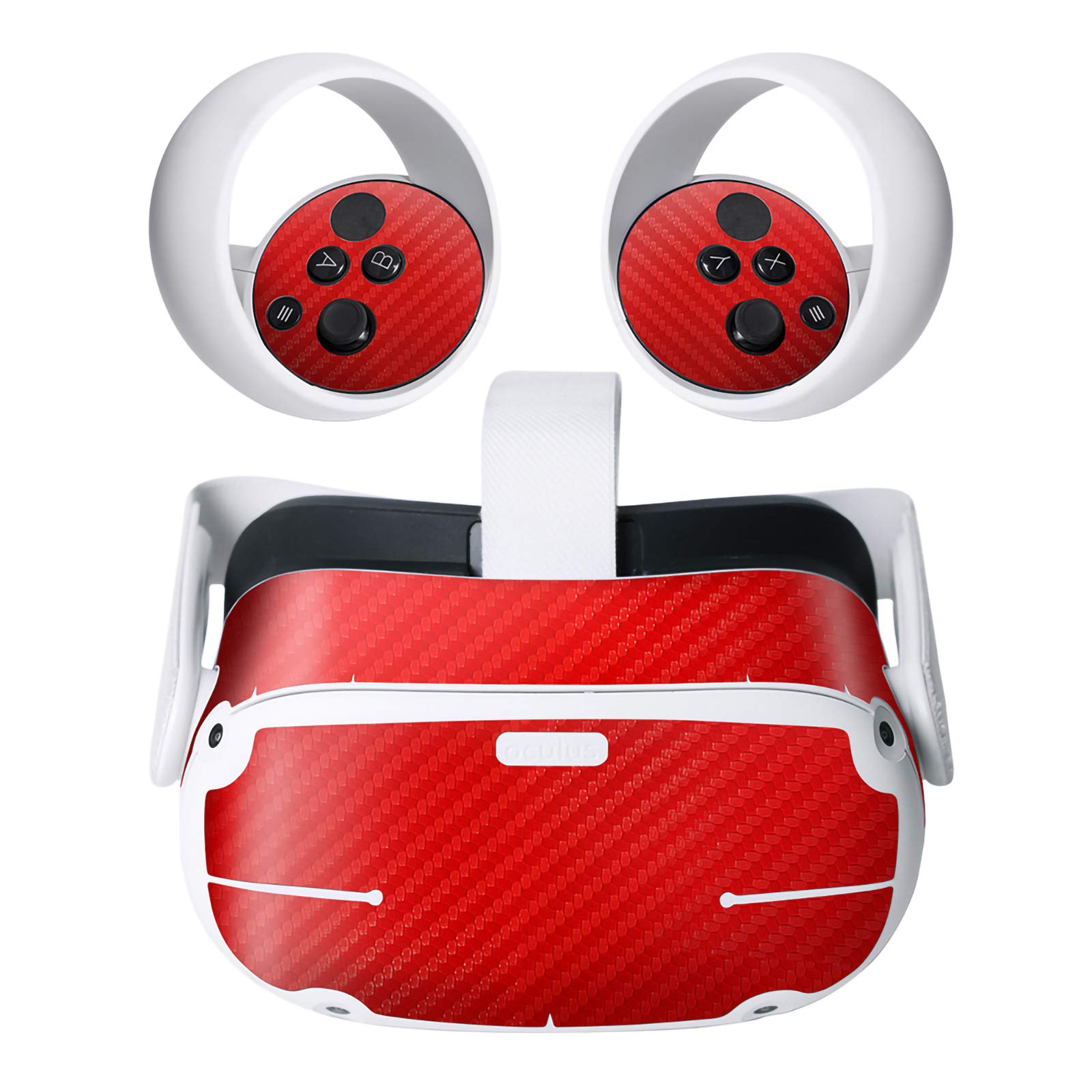FAMKIT PVC Stickers for Oculus Quest 2 VR Headset - Anti-Fingerprint Vinyl Decal Cover Set | Customizable Protection for VR Gaming Accessories | Perfect for Gaming Sessions, VR Parties & Headset Personalization