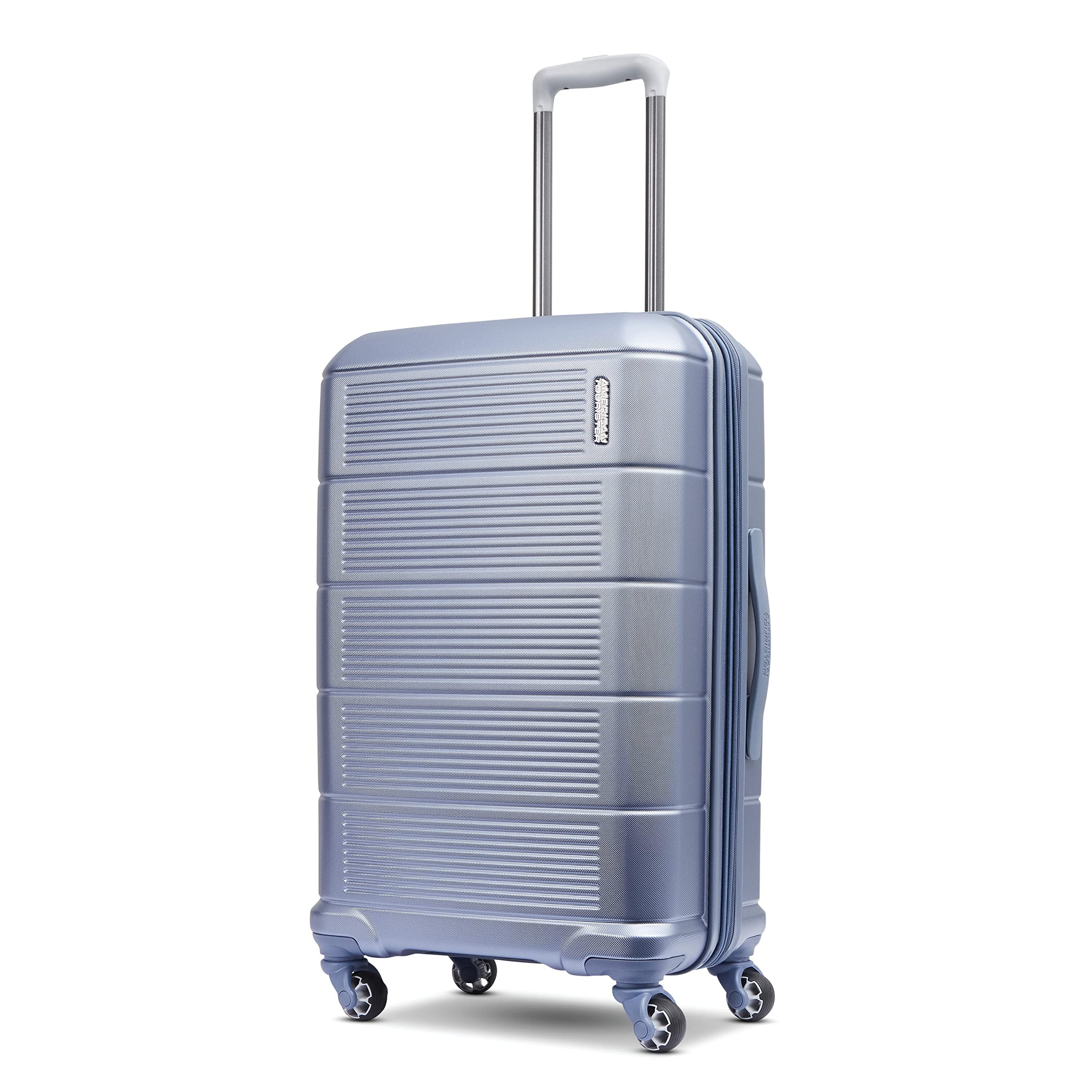 American Tourister Stratum 2.0 Expandable Hardside Luggage with 360° Spinner Wheels, 24-Inch Carry-On Suitcase, Durable Lightweight Travel Bag in Slate Blue - Perfect for Air Travel, Business Trips & Vacation Getaways