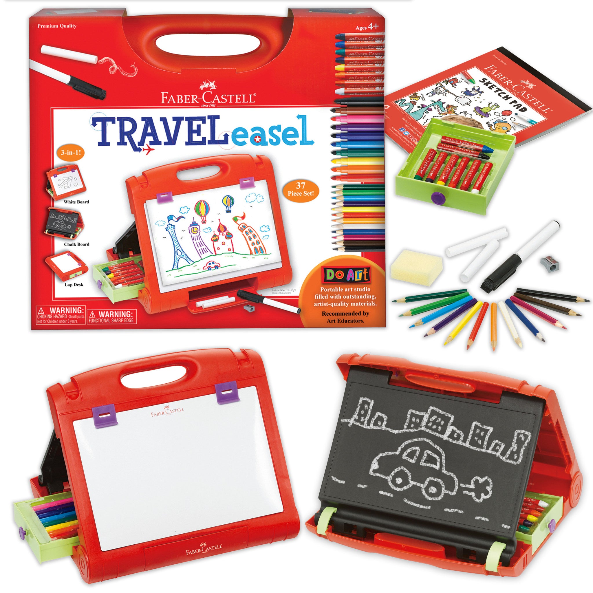 Do Art Travel Easel - Portable Adjustable Wooden Artist Easel for Outdoor Painting, Sketching & Display - Perfect for Plein Air, Studio & Classroom Use