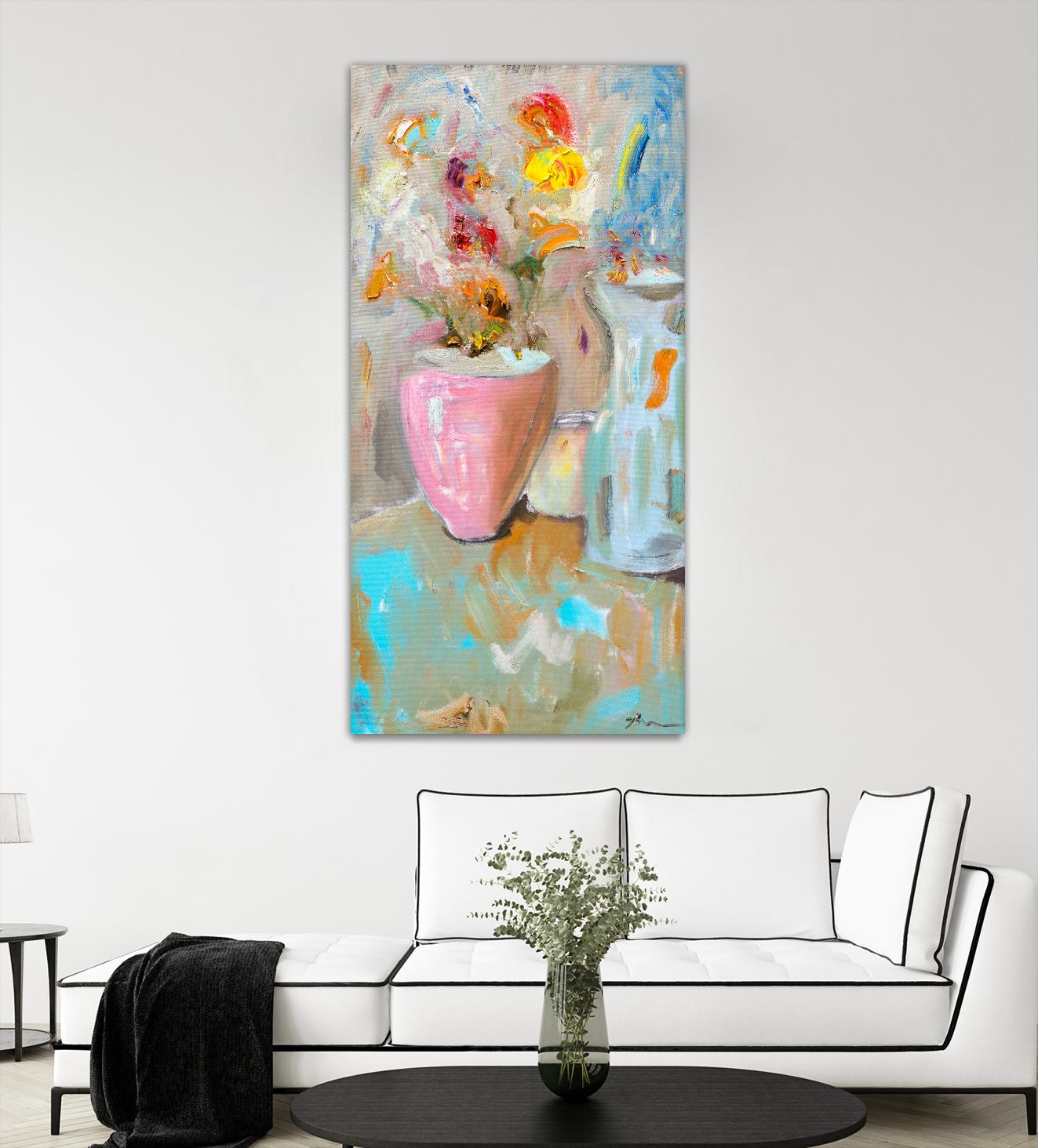 Stylish Modern Glass Vase for Home Decor - Elegant Flower Vase for Living Room, Dining Table & Wedding Centerpieces - Perfect for Fresh Flowers & Artificial Arrangements