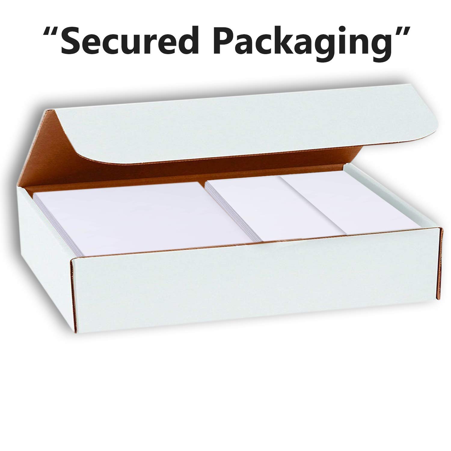 Premium 100-Pack White Cardstock Paper 5x7 Inches - 100 lb Thick Blank Index Cards, Flash Cards & Postcards with Envelopes - Heavyweight Printable Cardstock for Invitations, Greeting Cards, DIY Crafts & Office Use - Bright White Printer Paper for Professional Printing