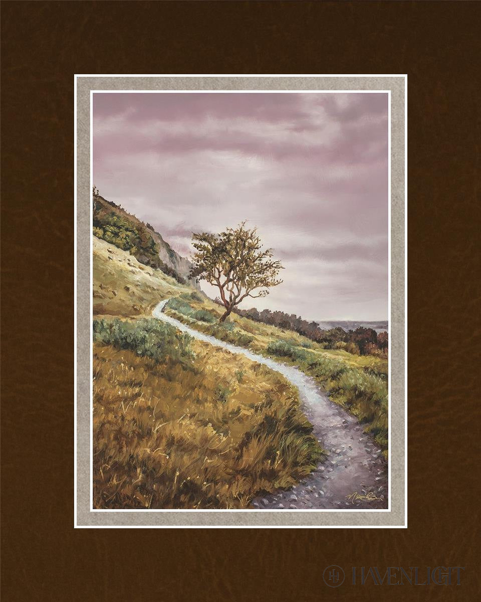 Broken Path Mountain Top Wall Art - Handmade Boho Decor for Living Room, Bedroom & Office - Inspirational Nature Landscape Painting for Home Decor