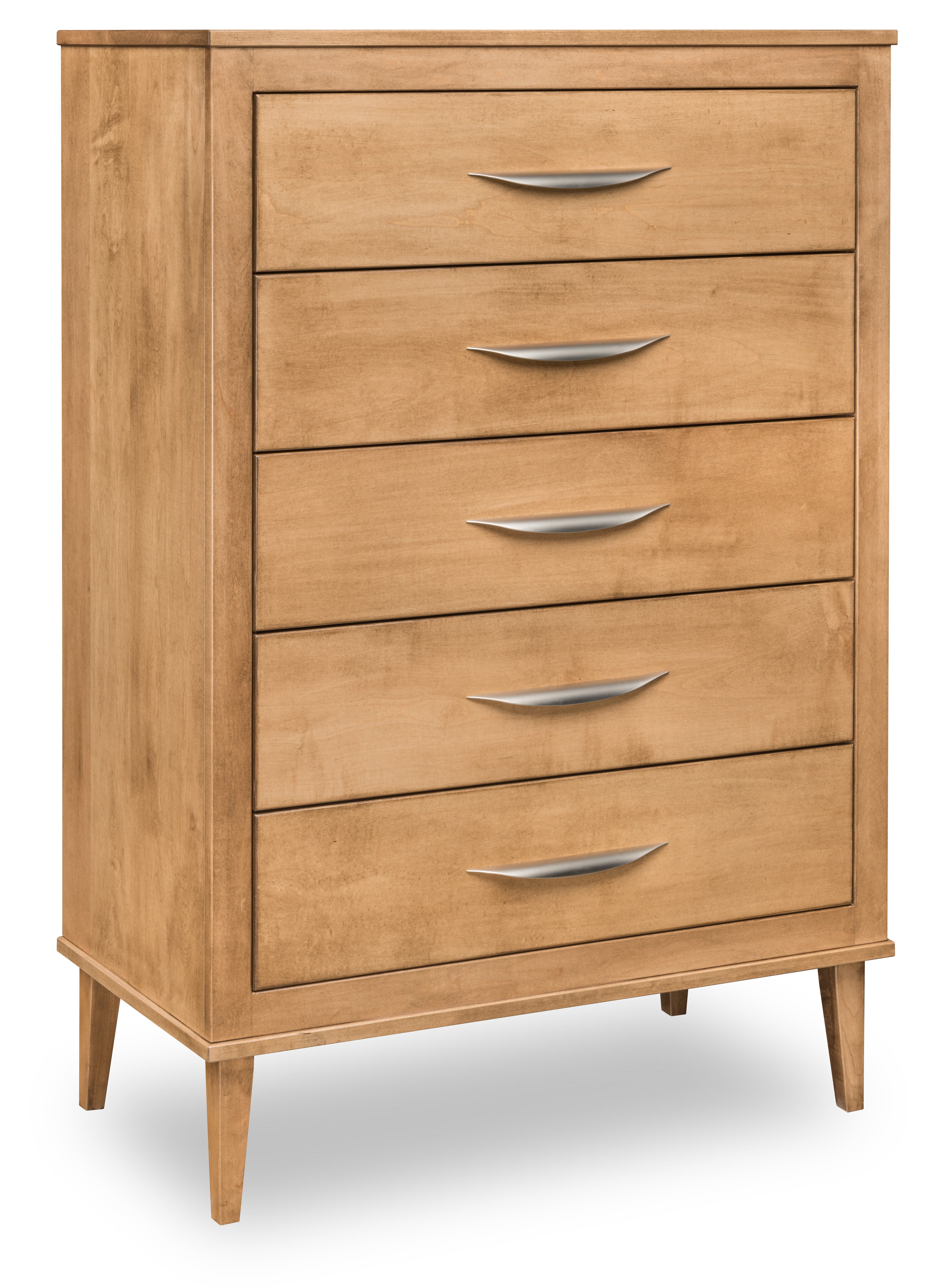 Florence 5-Drawer Wooden Chest - Stylish Storage Organizer for Bedroom, Living Room & Office | Durable & Spacious Dresser for Clothes, Linens & Home Decor
