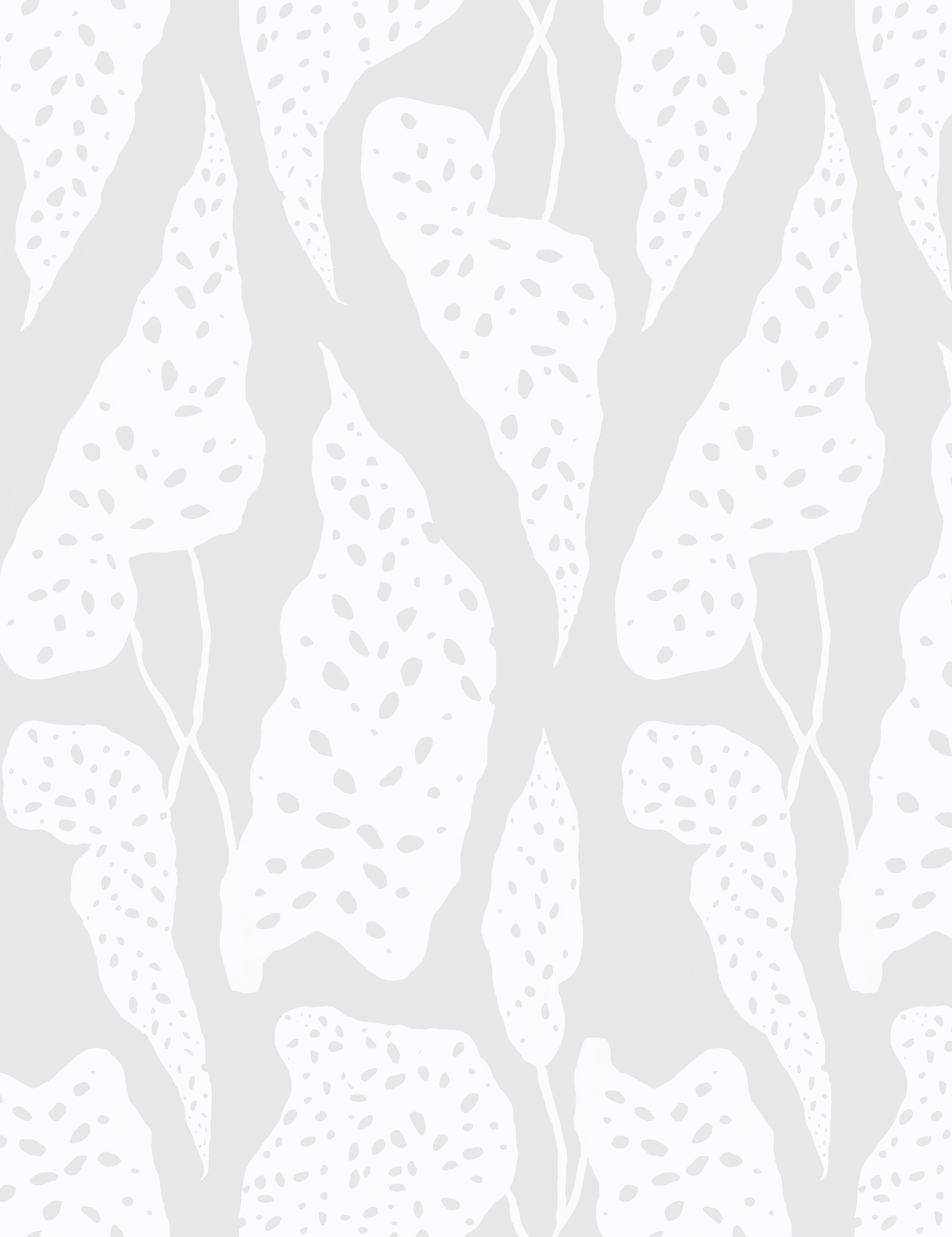 Susan Hable Swatch Gray Begonia Wallpaper - Peel & Stick Removable Wallpaper for Bedroom, Nursery, and Home Decor
