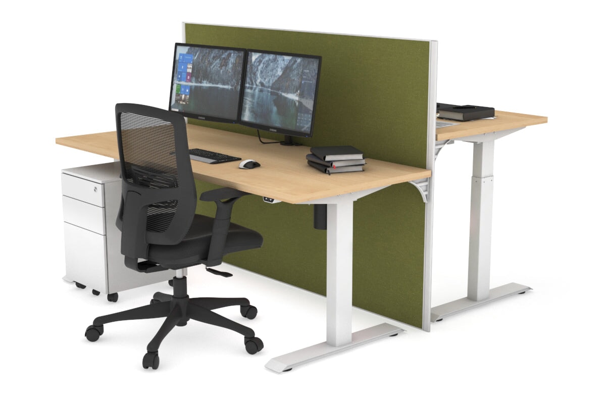 Just Right Height Adjustable 2 Person Workbench [47.2'' x 27.6''] - Perfect for Garage, Workshop & Office Collaboration