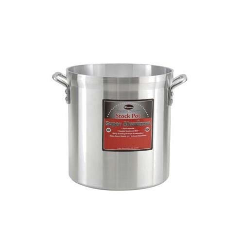 Winco AXHH-32 32 Quart Aluminum Stock Pot with Lid - Heavy Duty Commercial Cooking Pot for Soup, Stew, Pasta & Canning - Restaurant & Home Kitchen Use