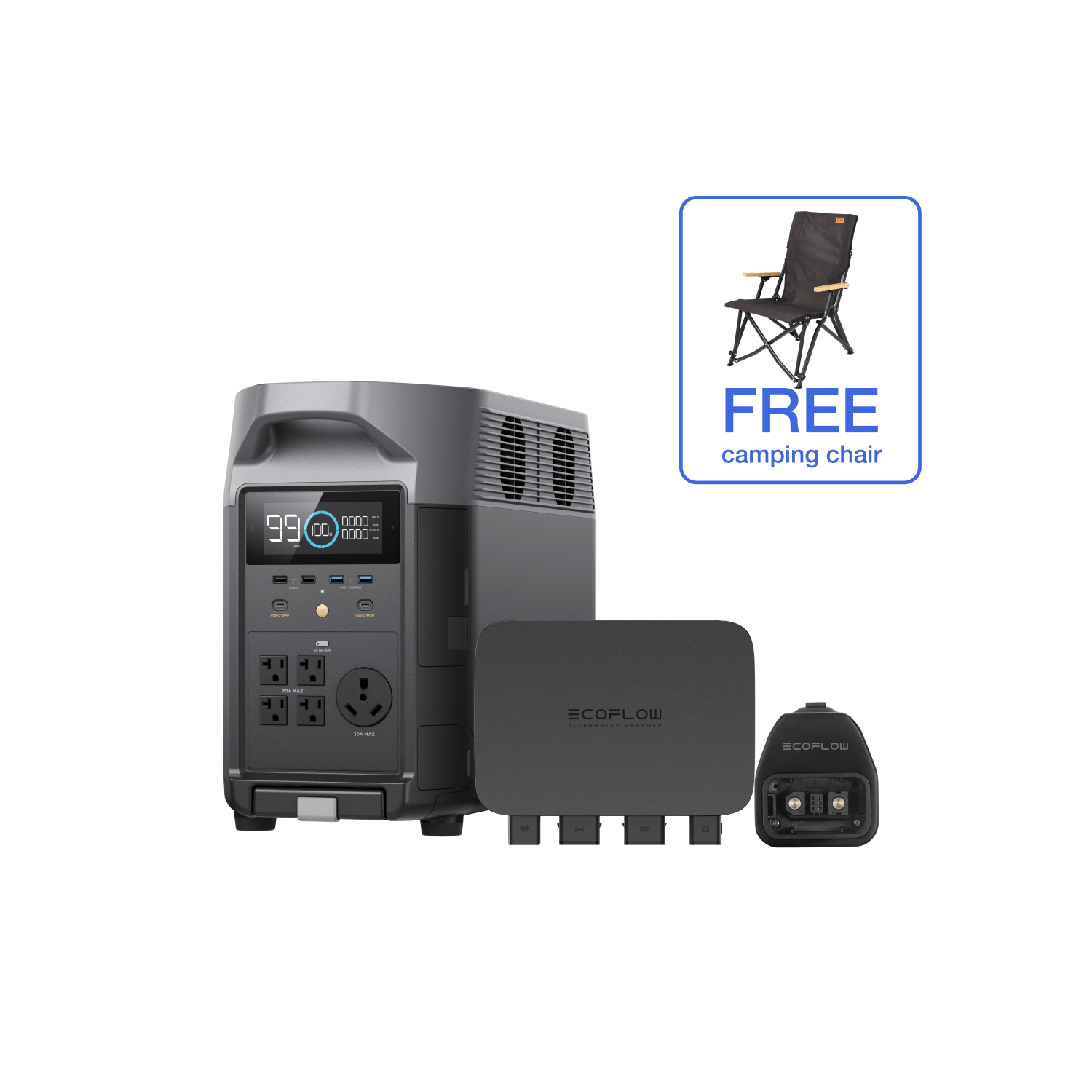 EcoFlow 800W Alternator Charger for RV & Off-Grid Power - Smart APP Control | Fast Car Charging for Delta Pro/Delta Max Power Stations | Camping, Emergency Backup & Outdoor Adventures