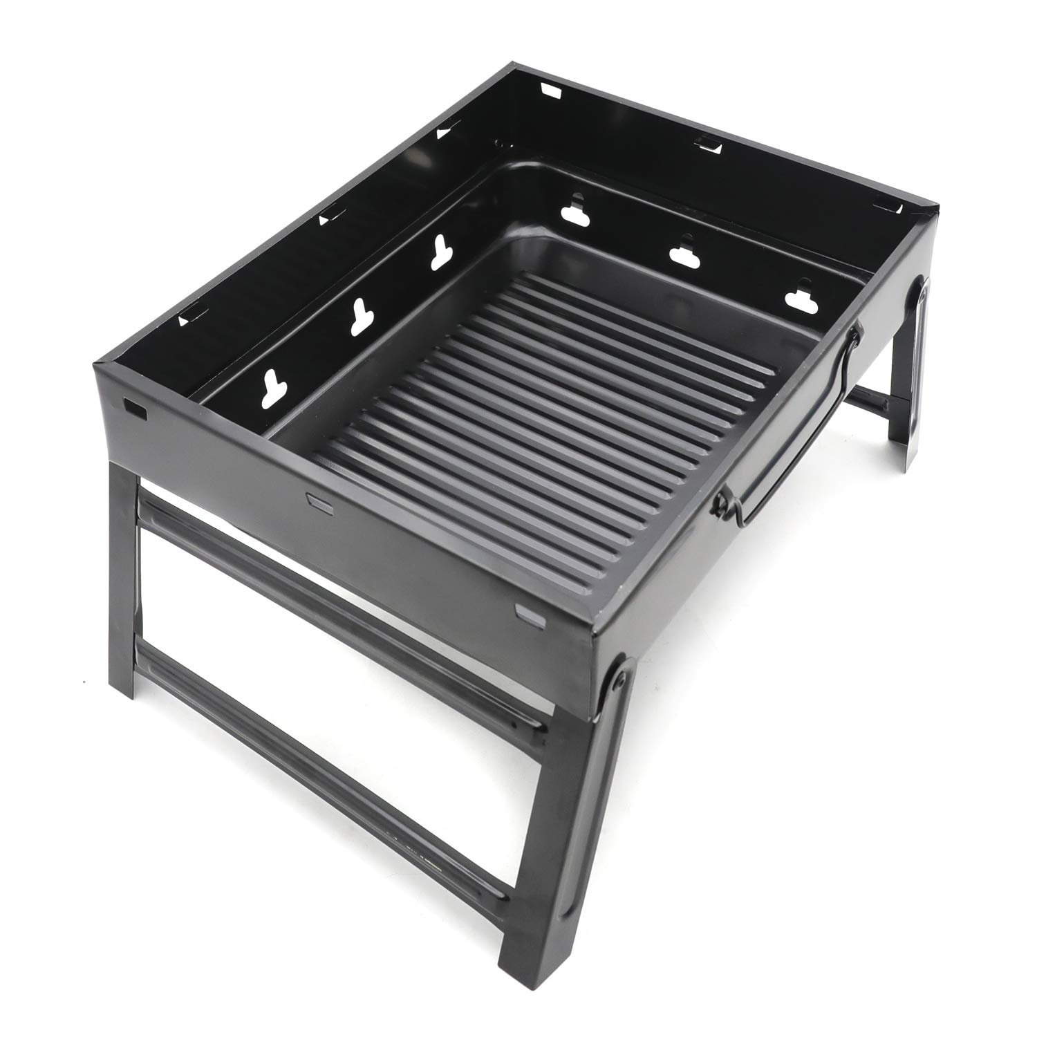 Portable Charcoal BBQ Grill - Large Folding Outdoor Grill for Camping, Garden, Picnic & Backyard Barbecue | Compact & Lightweight Design | Perfect for Tailgating, Beach Parties & Family Gatherings [P/N: ET-COOK006-BK]