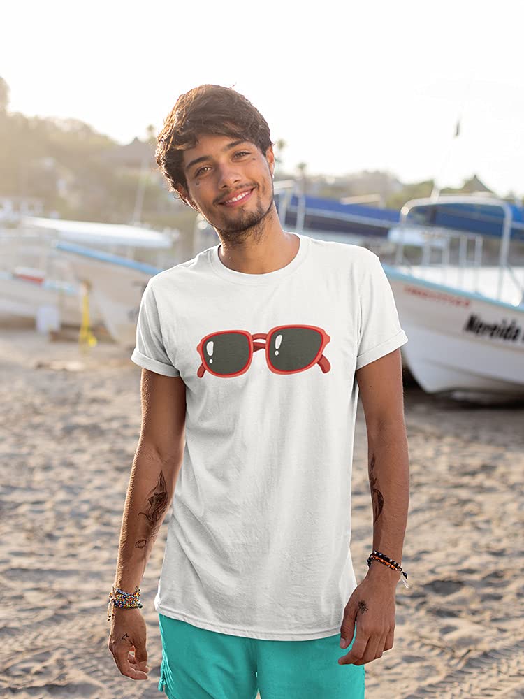 Red Sunglasses Graphic T-Shirt for Men - Trendy Casual Wear for Summer Outfits & Street Style