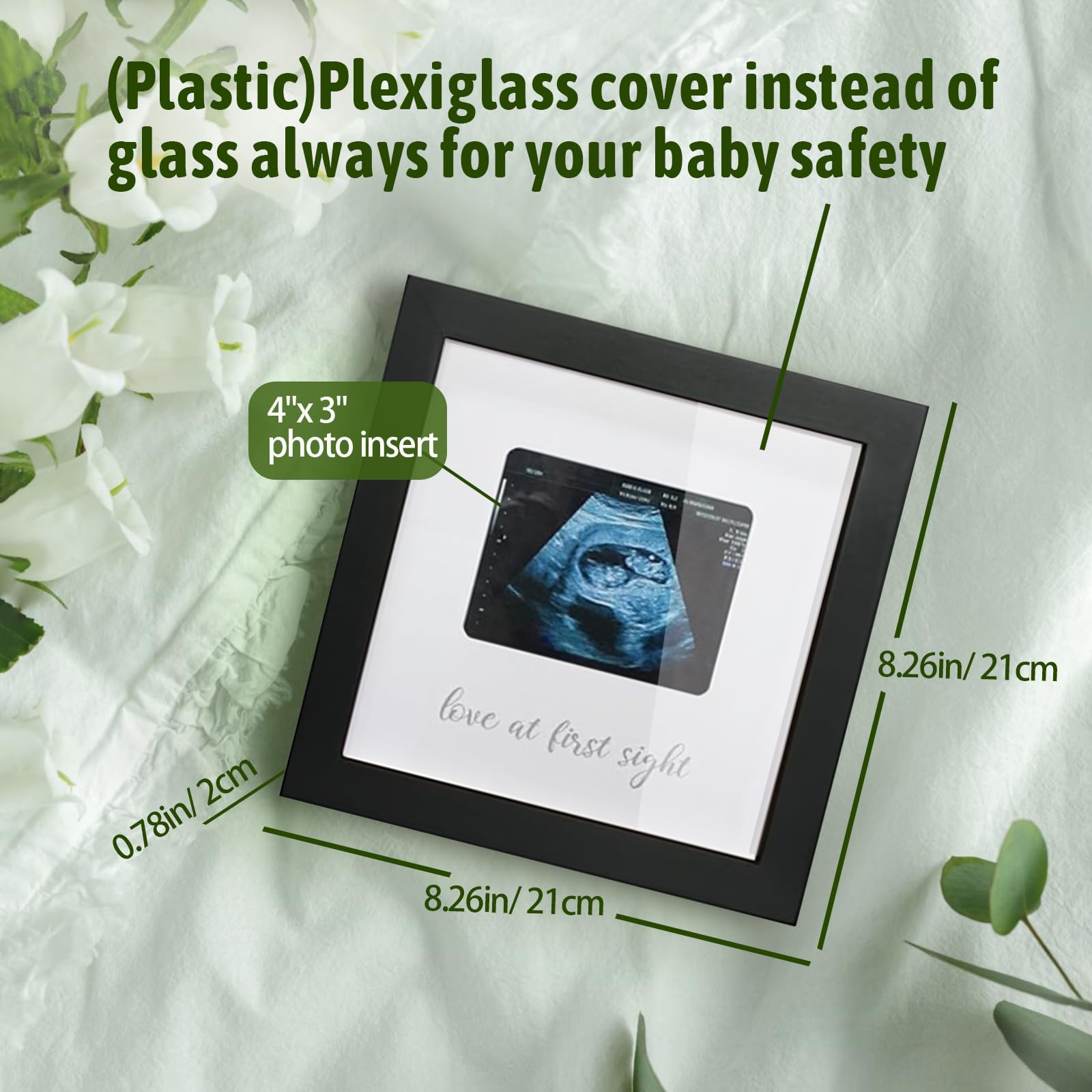 Ultrasound Photo Frame - Pregnancy Announcement Gift for Grandparents - Nursery Decor