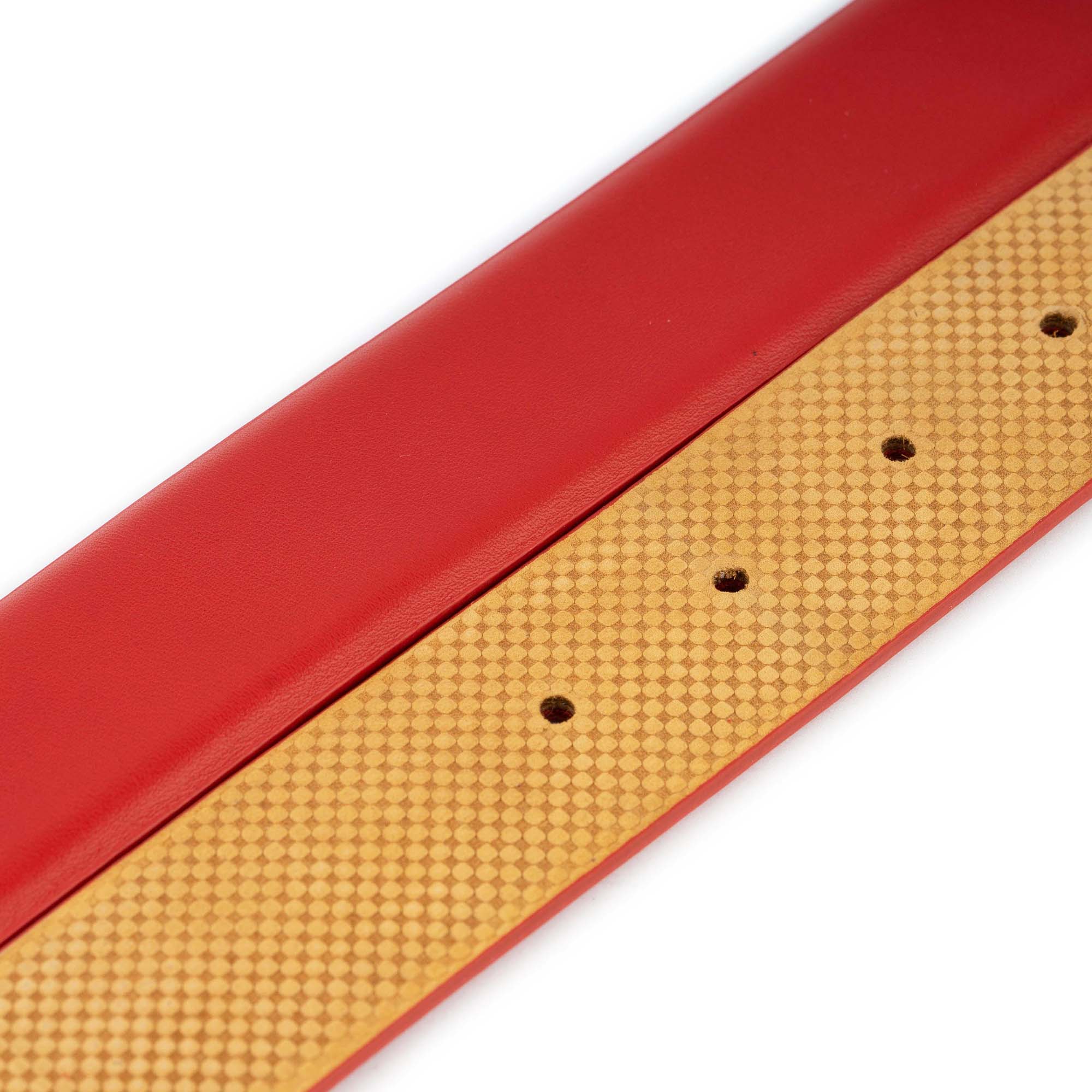 Premium Red Leather Belt Strap for Dunhill Designer Buckles - High-Quality Replacement Strap for Formal & Casual Wear