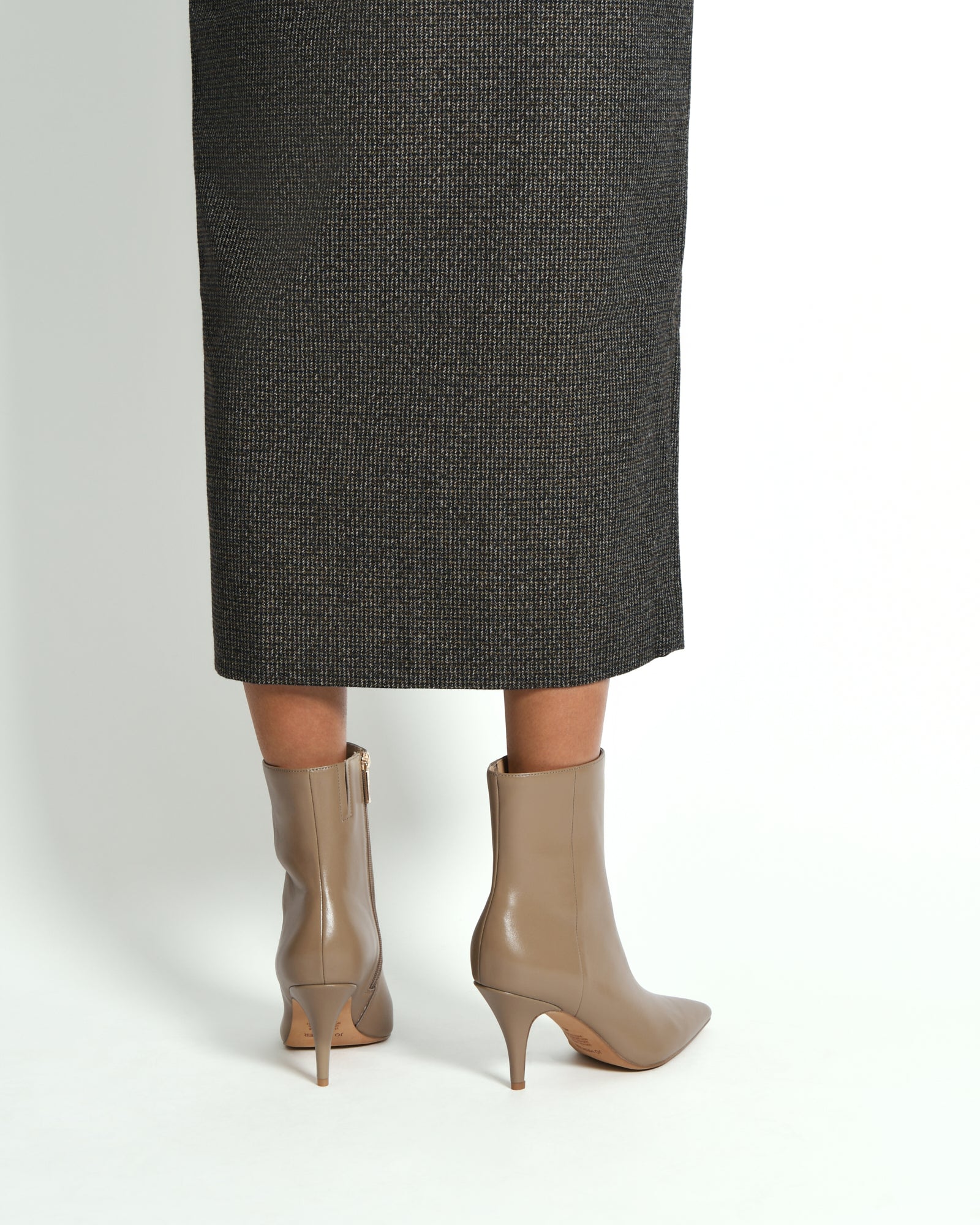LOTTIE Women's High Ankle Boots Taupe Leather - Stylish Comfort for Fall & Winter Fashion, Office Wear & Casual Outings
