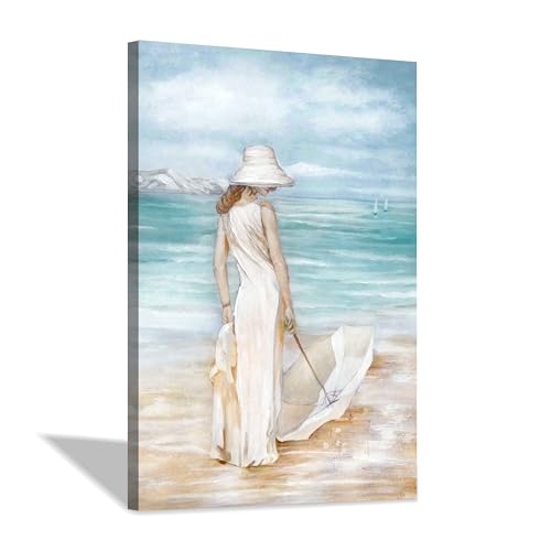 Beach women art