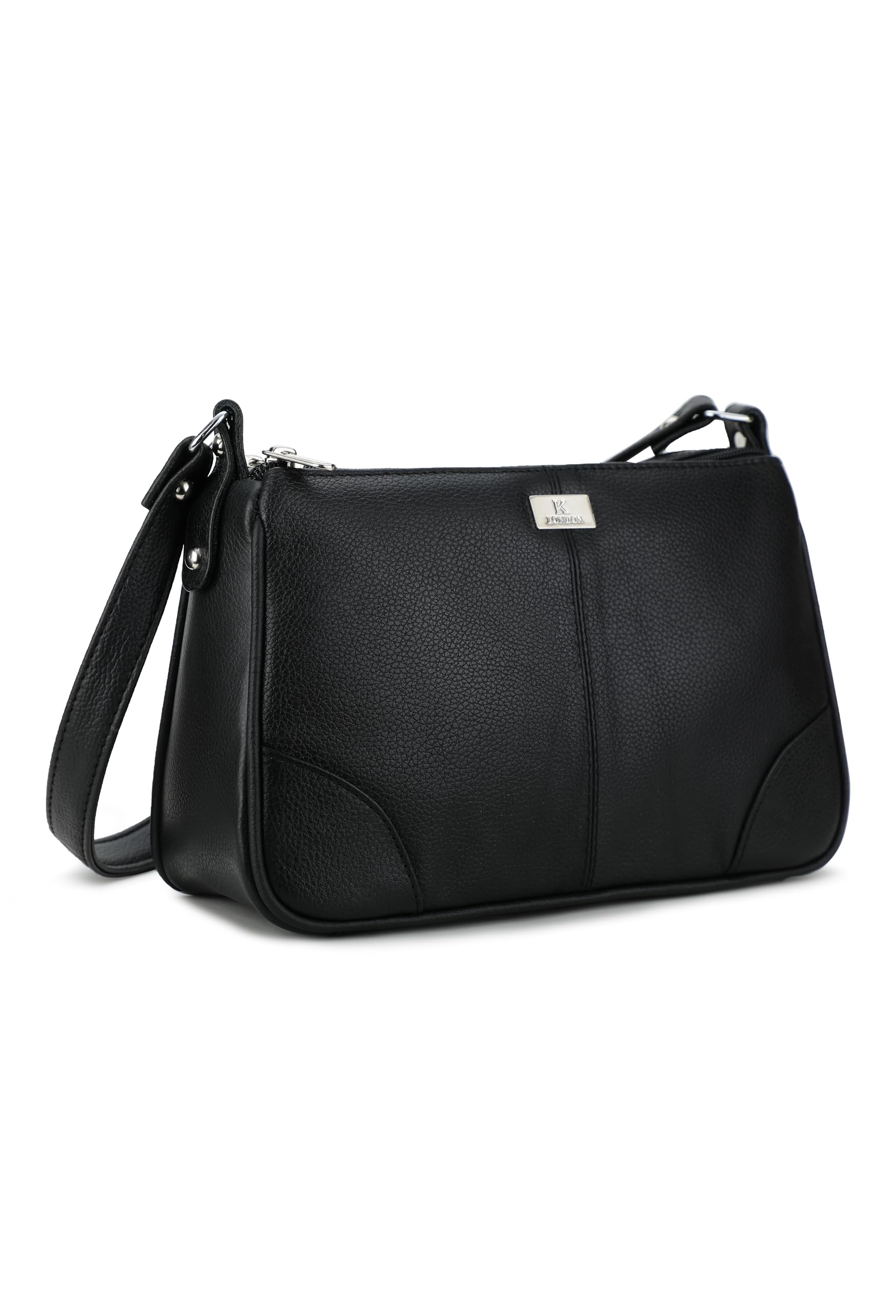 K London Genuine Leather Women's Crossbody Bag - Adjustable Strap Sling Purse for Travel, Work & Everyday Use | Stylish Shoulder Handbag for Women & Girls