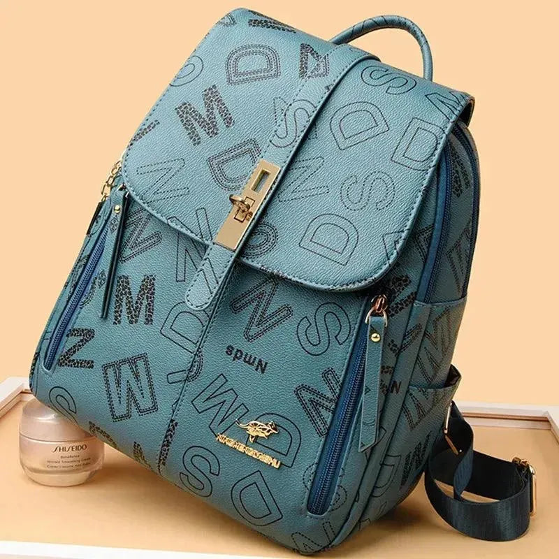 Premium Soft Leather Women's Shoulder Backpack - Stylish & Durable Handbag for Work, Travel & Everyday Use