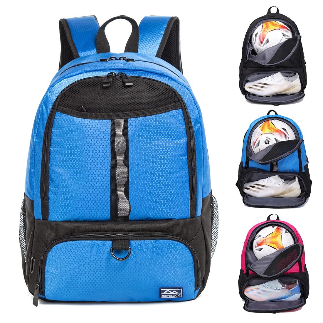 Youth Soccer Backpack for Boys & Girls - Sports Bag for Basketball, Volleyball & Football with Ball Compartment - Durable Gym Bag for Training & Games - Perfect for School, Practice & Travel