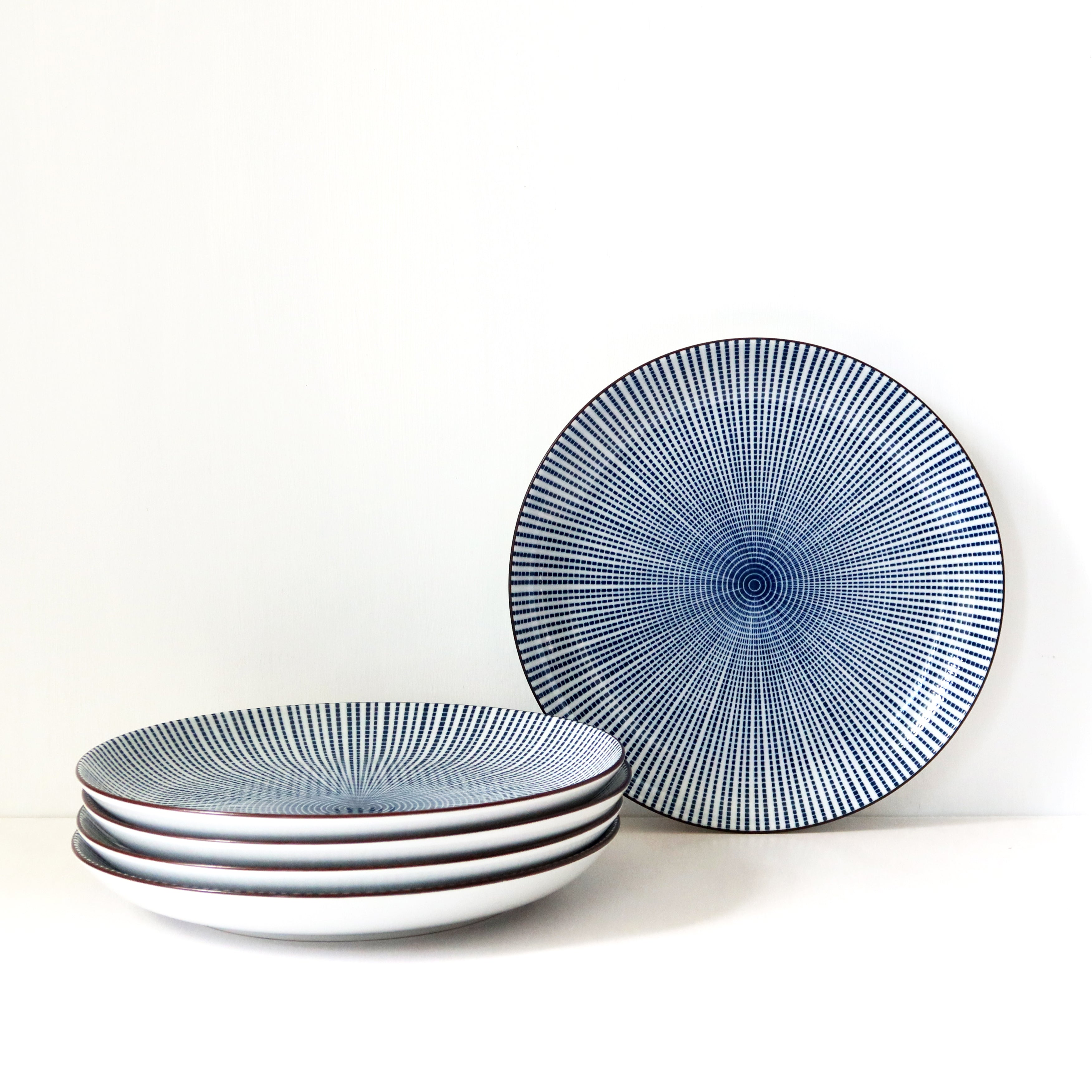 Blue Radiance Ceramic Dinner Plate Set - Elegant & Durable for Everyday Dining, Parties & Home Decor | 10.5 Inch Round Dishwasher Safe Plates