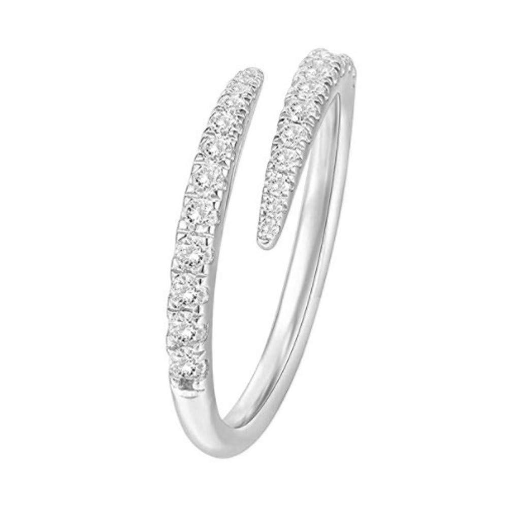 Stylish Silicone Rings for Men & Women - Silver & Gold Plated Zirconia Open Band Thumb Rings | Wedding, Gym, Workout, Swimming & Outdoor Activities