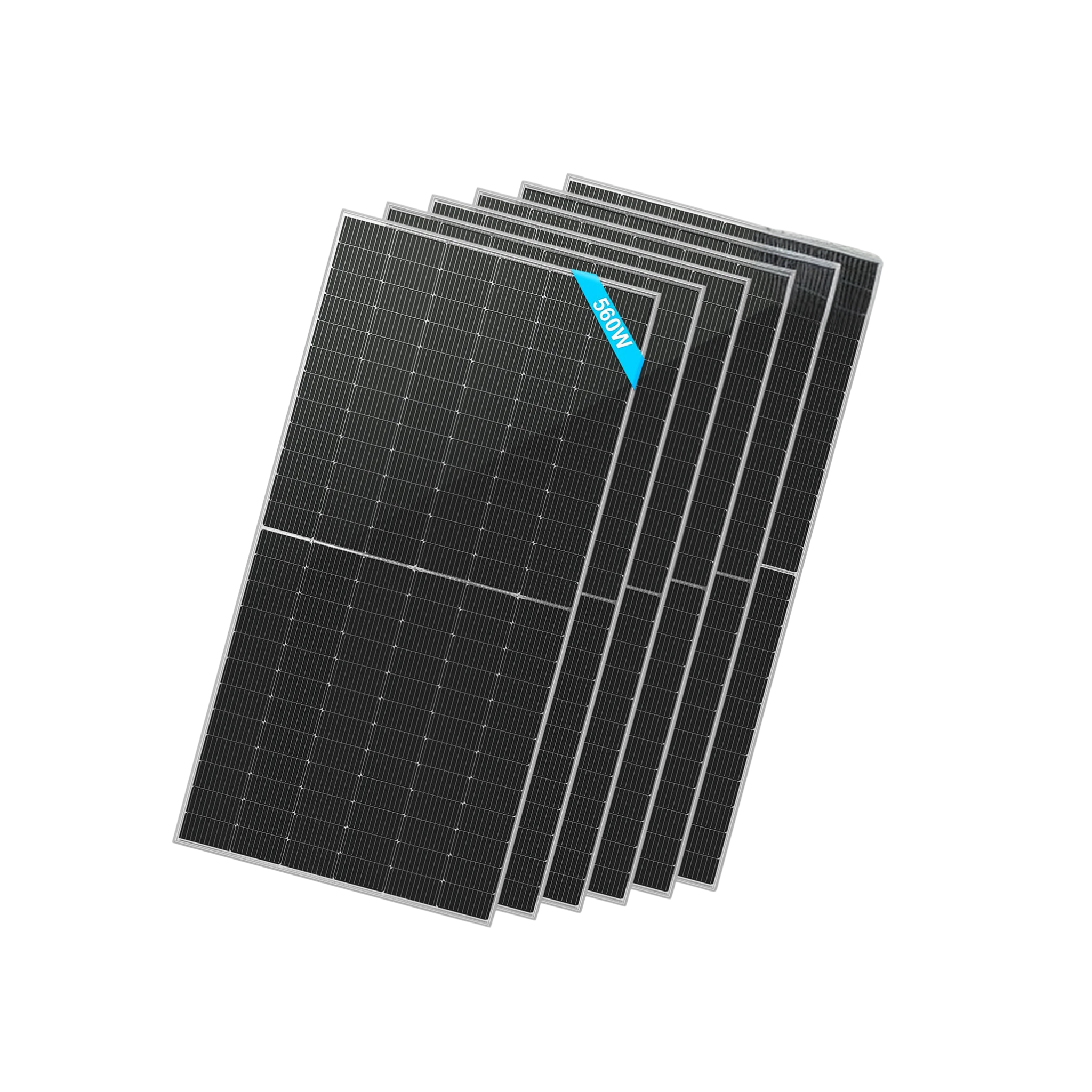 SunGoldPower 560 Watt Bifacial PERC Solar Panel - High Efficiency Monocrystalline Module for Home, RV & Off-Grid Power - SG 560WBG