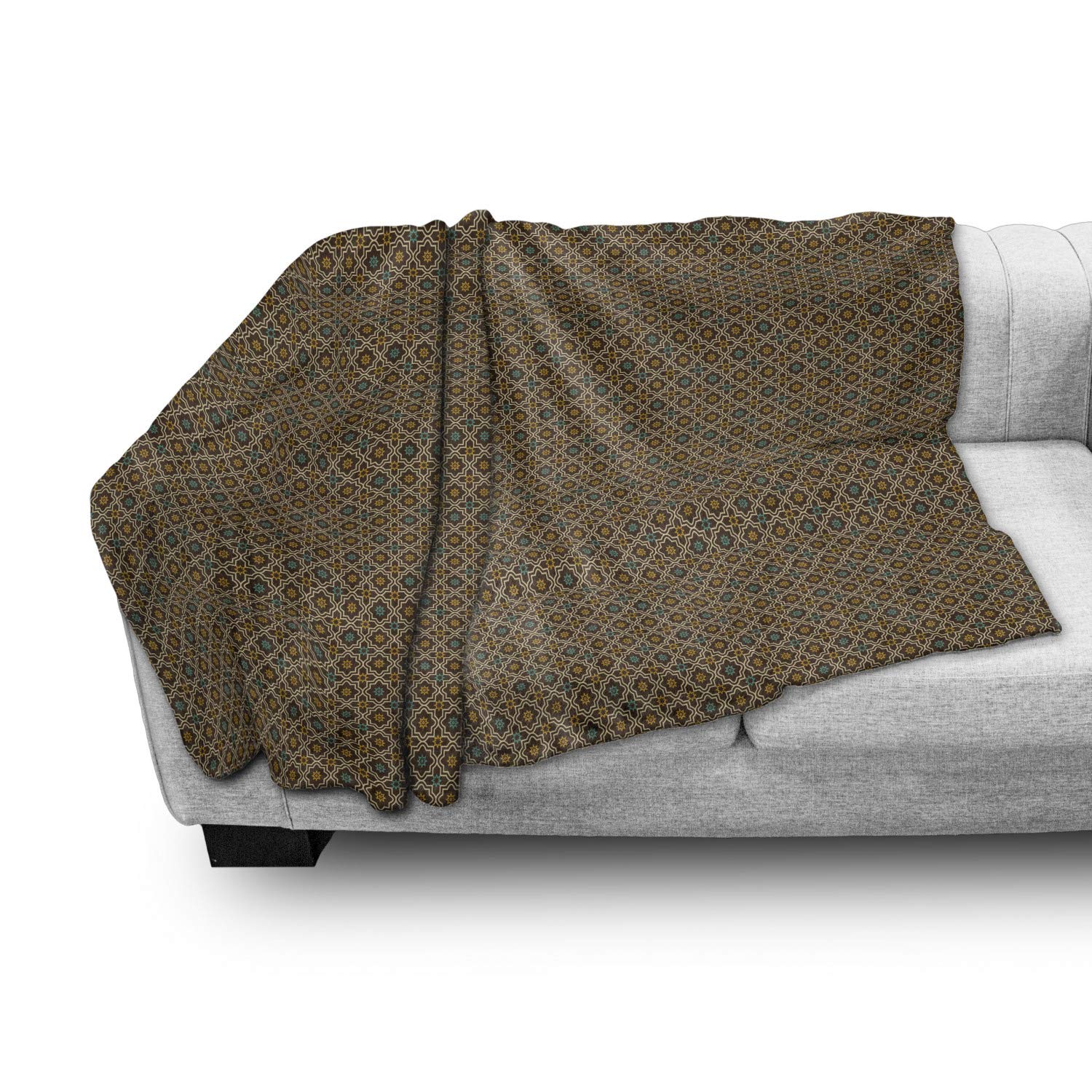 Ambesonne Chocolate Brown Fleece Throw Blanket 50