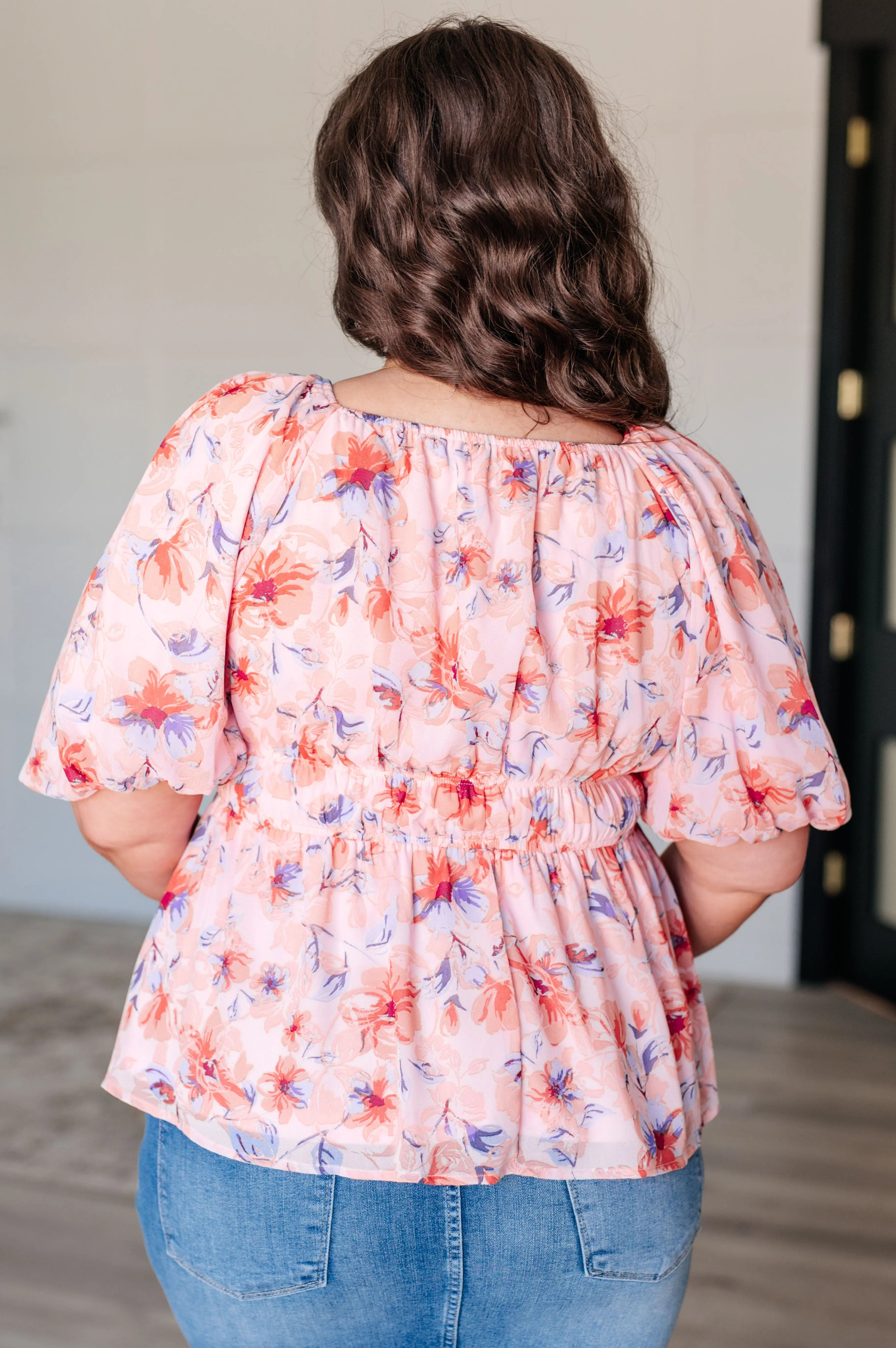Elegant Square Neck Balloon Sleeve Blouse for Women - Trendy Ruffled Flowy Top for Office, Date Night & Special Occasions