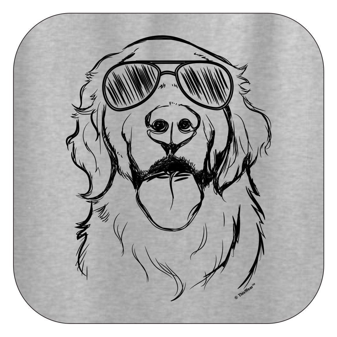 Golden Retriever Dog Lover Gift - Stylish Crewneck Sweatshirt with Sunglasses Design | Perfect for Dog Owners, Pet Enthusiasts & Casual Wear