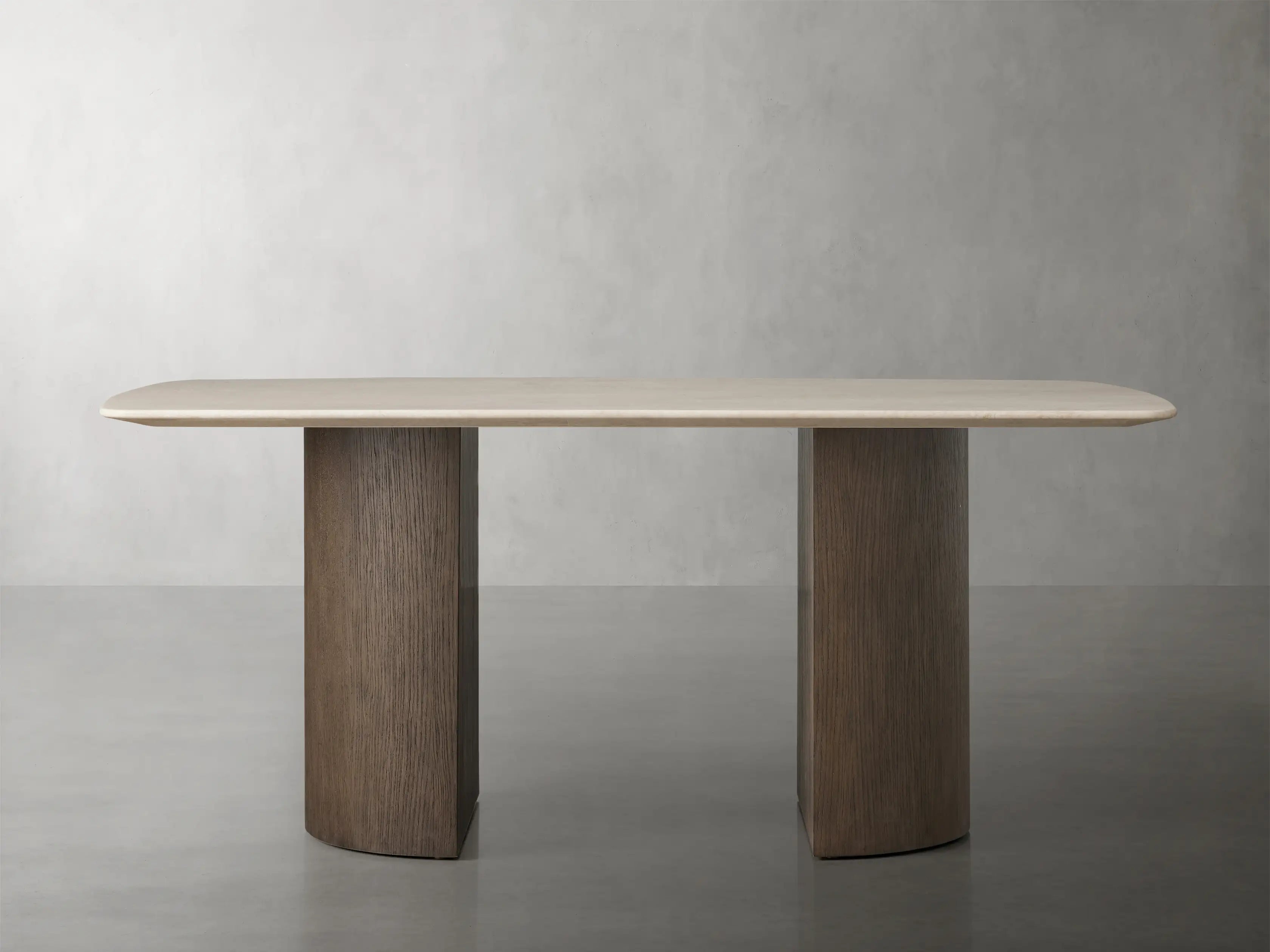 Saint Germain Stone Dining Table with Dauphine Base - Elegant Marble Top Dining Table for Modern Home, Perfect for Dinner Parties & Family Gatherings