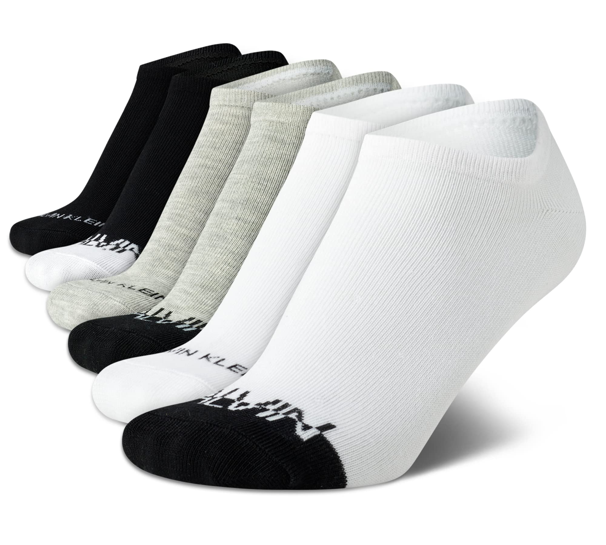 Calvin Klein Women's No Show Socks 6-Pack - Lightweight Invisible Low Cut Ankle Socks for Casual Wear, Sneakers & Athletic Shoes | Breathable & Comfortable Everyday Socks