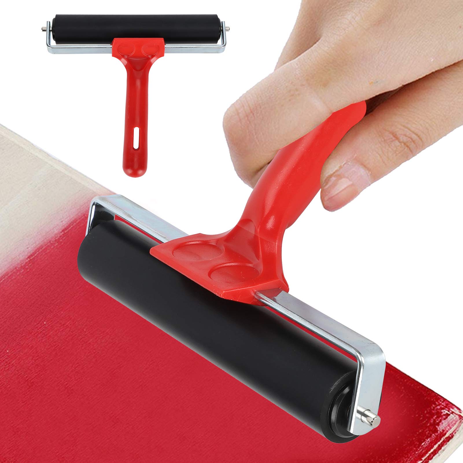 Rubber Brayer Roller - 15cm Art Ink Painting Roller for Printmaking, Block Printing & Screen Printing | Perfect for Crafts, DIY Projects & Professional Artwork