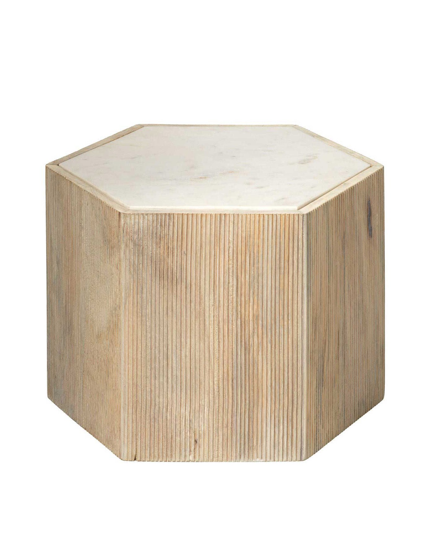 Hexagon Argan Wood Coffee Table - Medium Size for Living Room, Lounge & Office - Modern & Stylish Home Decor